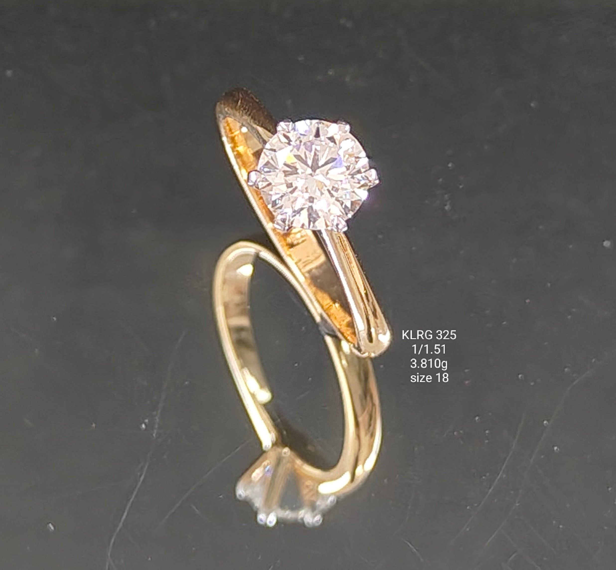 1.51Ct RING solitaire diamonds 18K