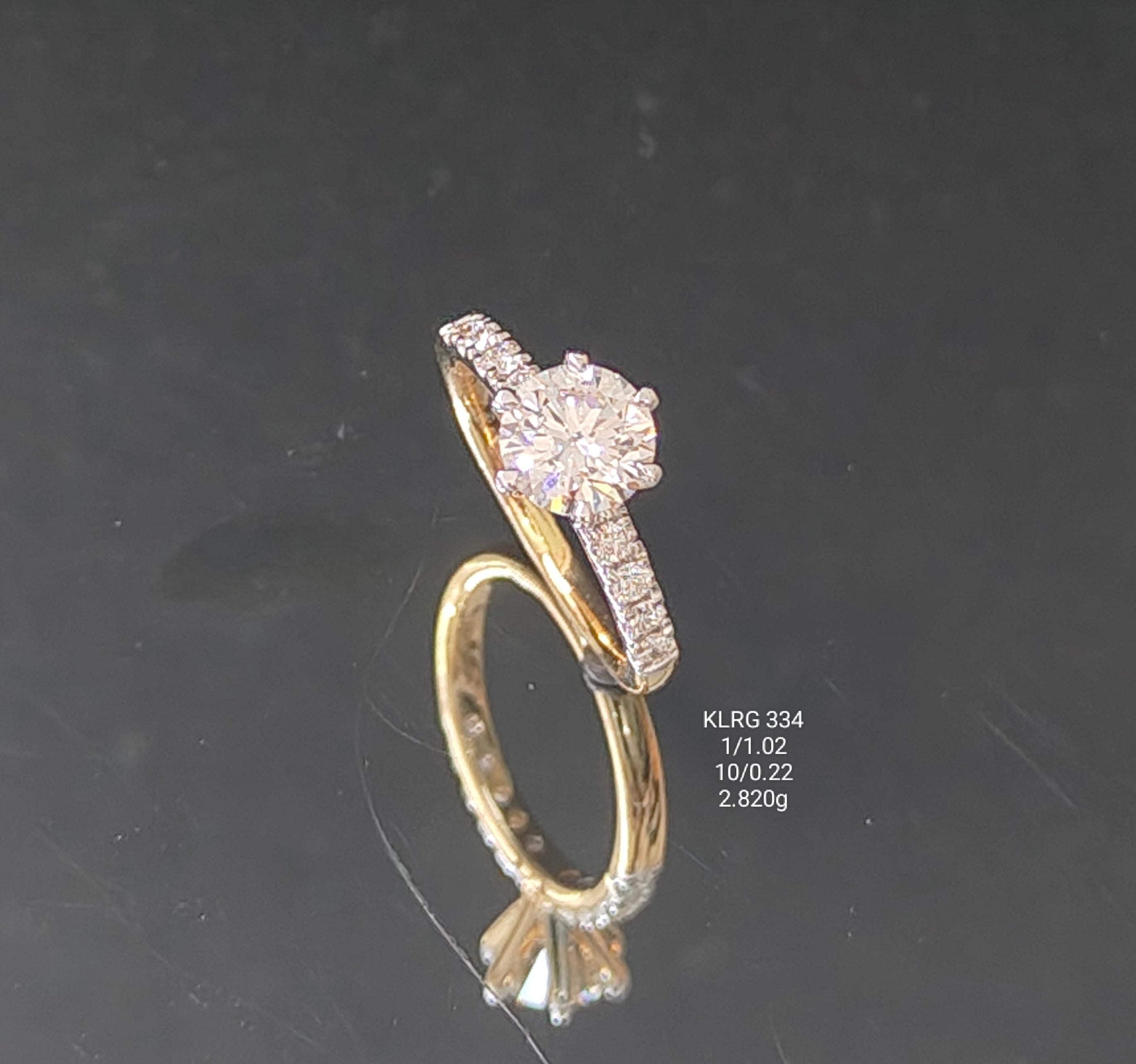 1.24Ct RING solitaire diamonds 18K