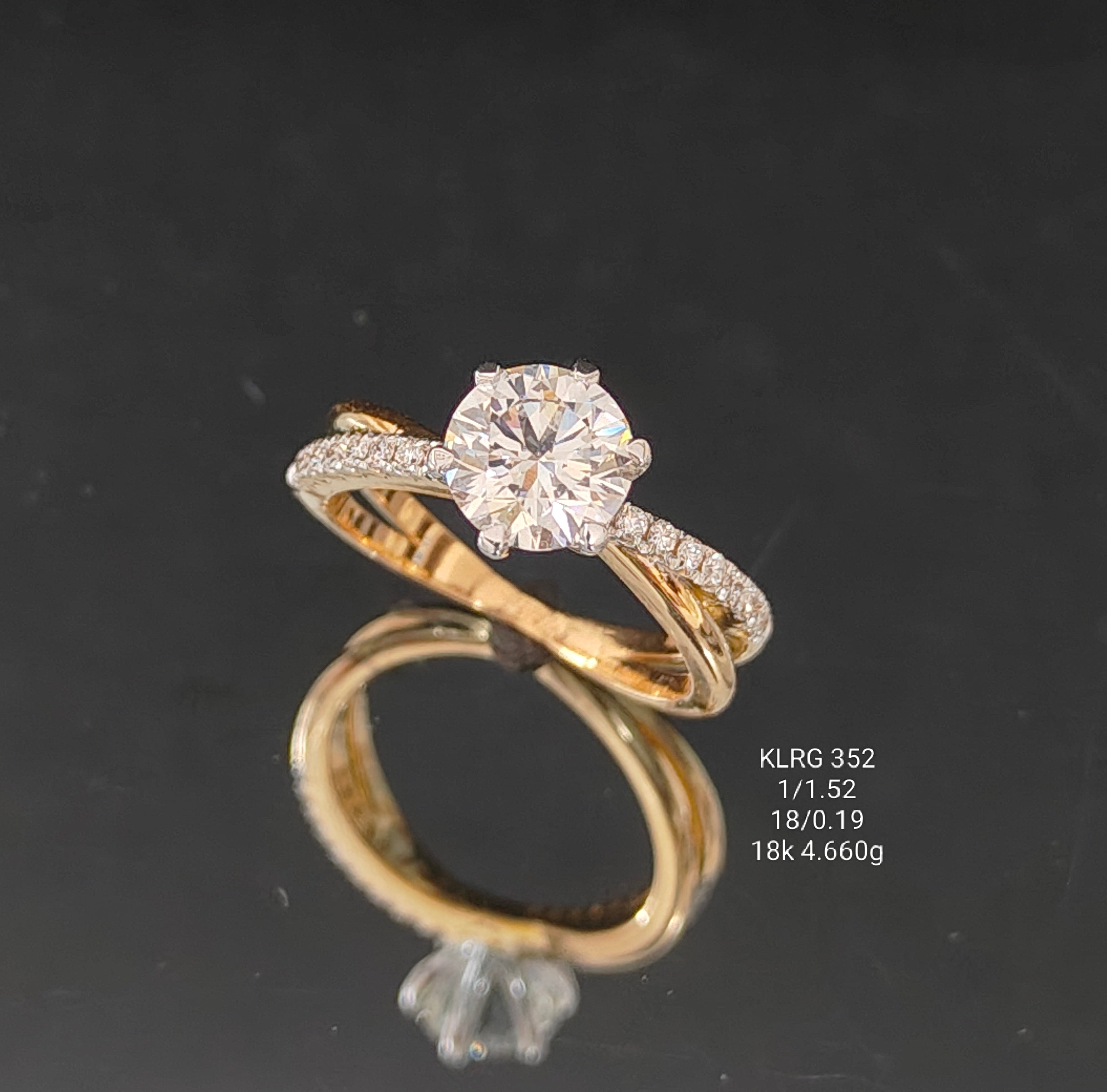 1.71Ct RING solitaire diamonds 18K
