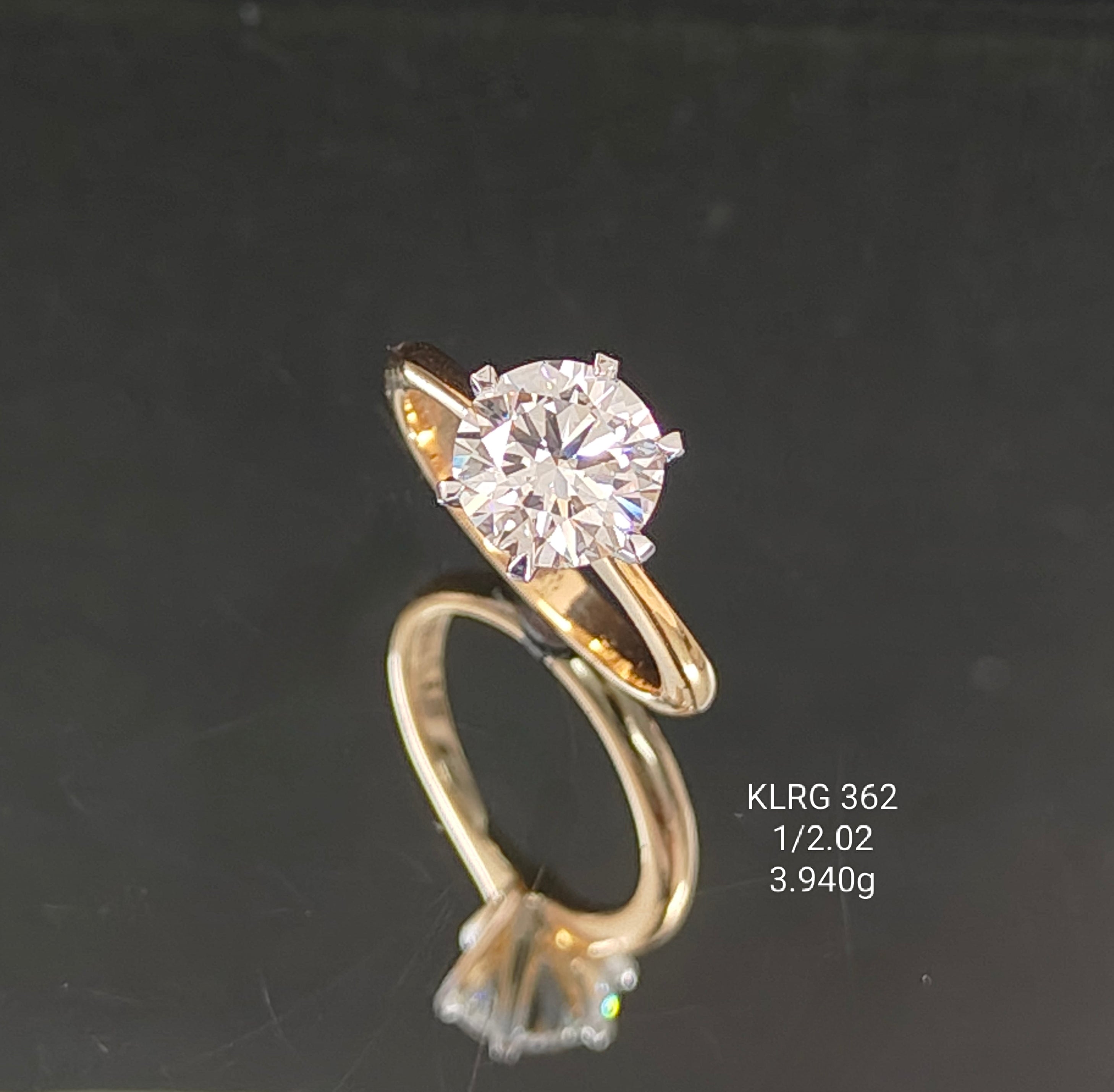 2.02Ct RING solitaire diamonds 18K