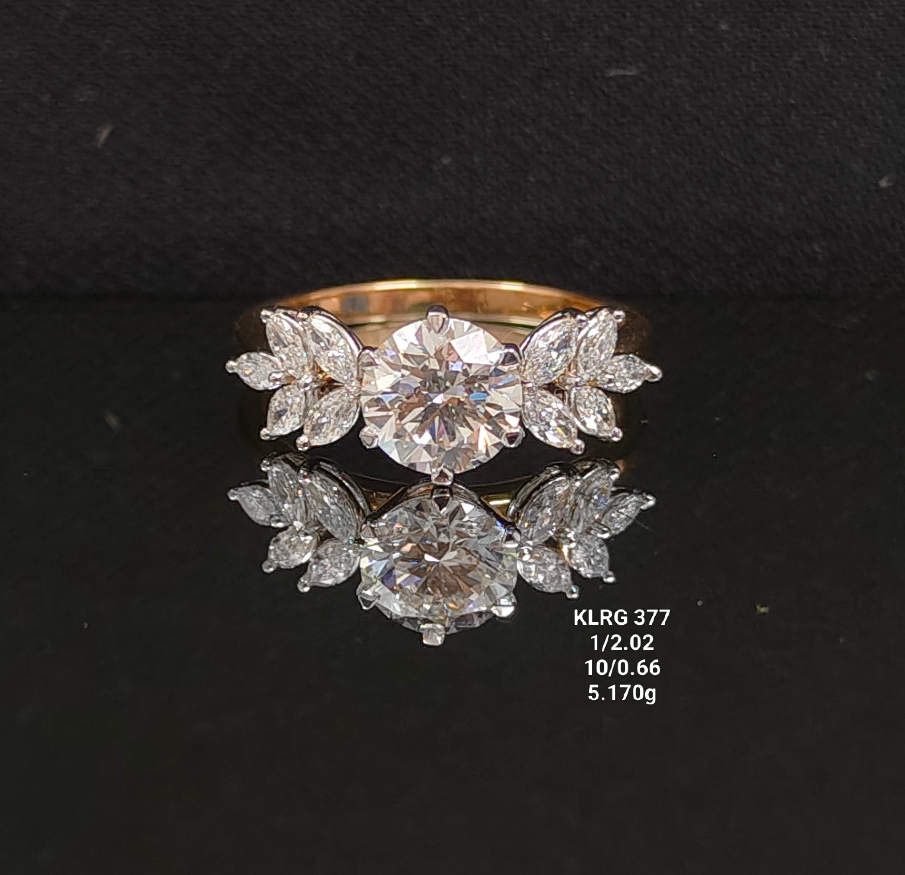 2.68Ct RING solitaire diamonds 18K