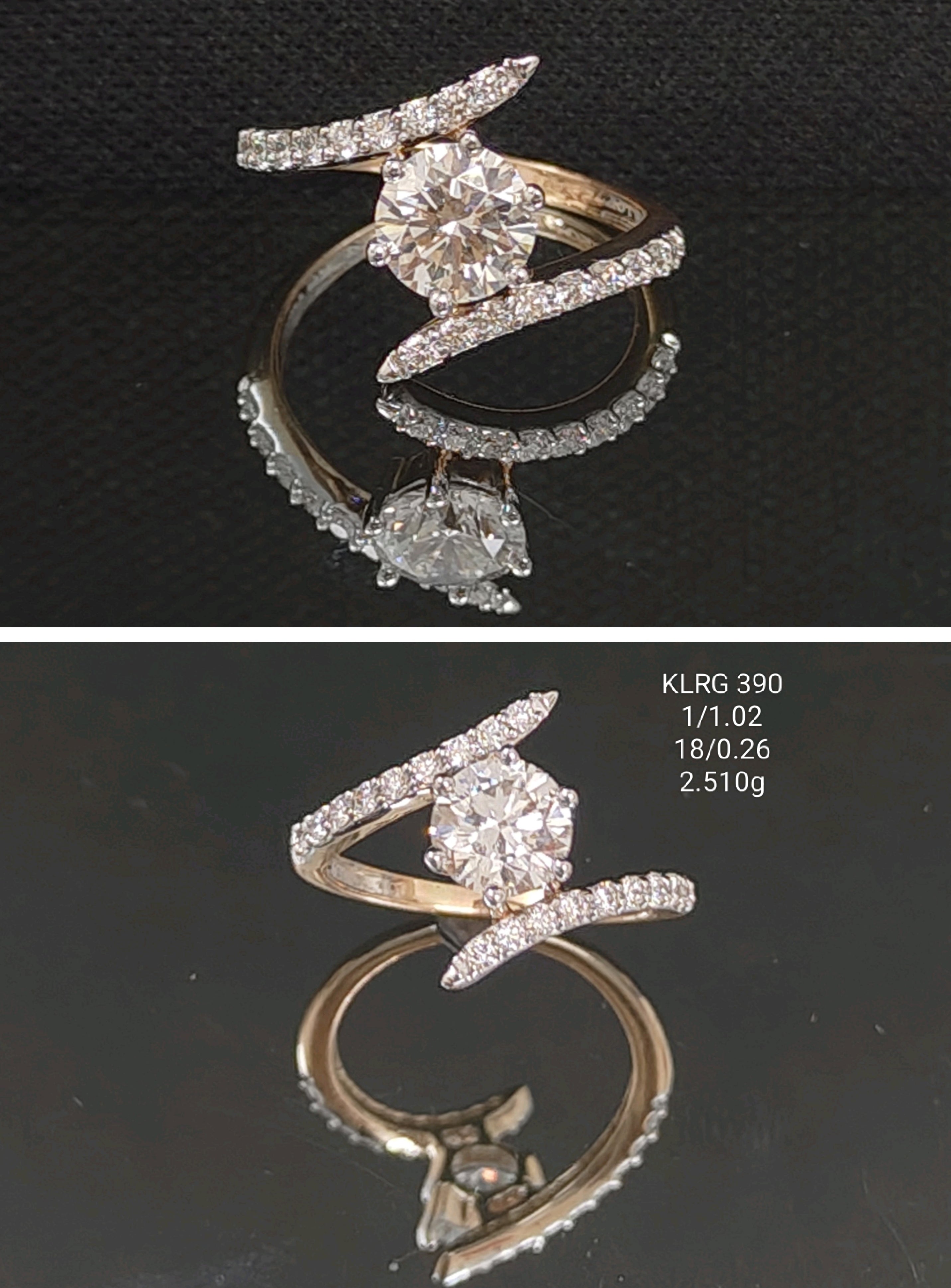1.28Ct RING solitaire diamonds 18K