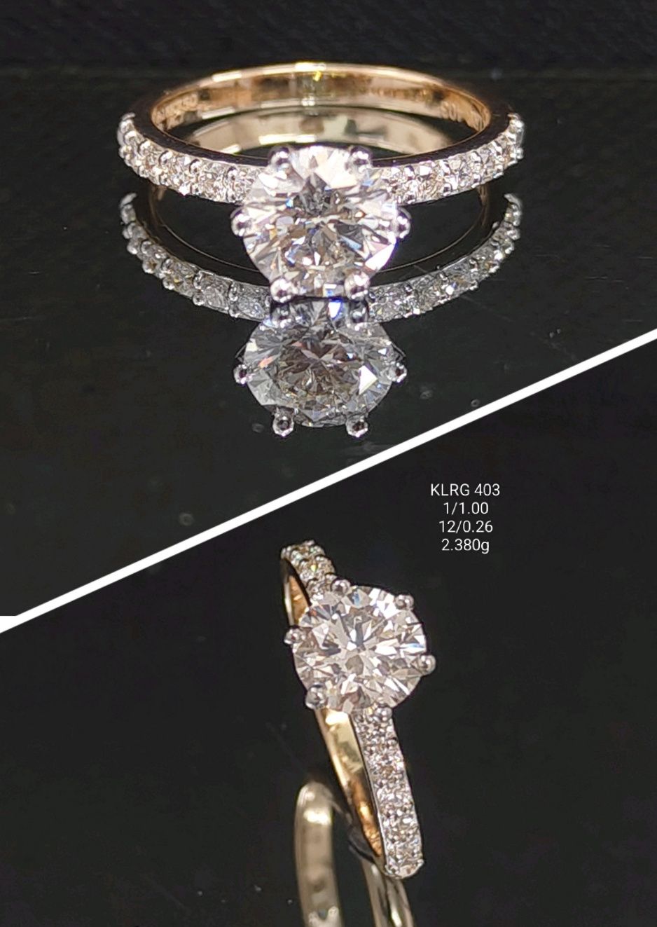 1.26 Ct of RING of Solitaire Round Shaped Diamond  18K