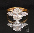 2.45 Ct of RING of Solitaire Oval Shaped Diamond  18K