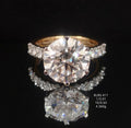 5.64 Ct of RING of Solitaire Round Shaped Diamond  18K