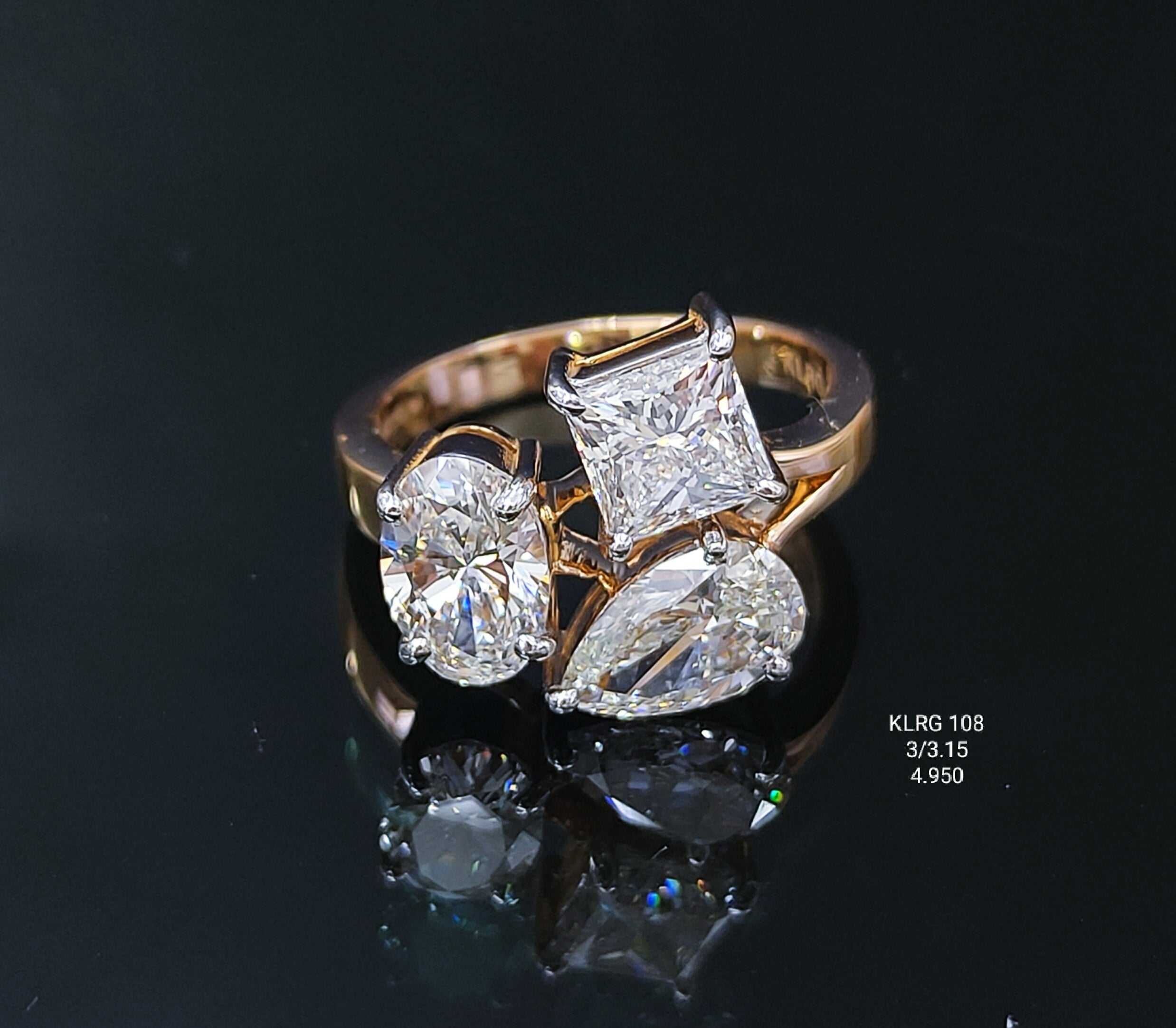 1.39Ct RING Small round diamonds 18K