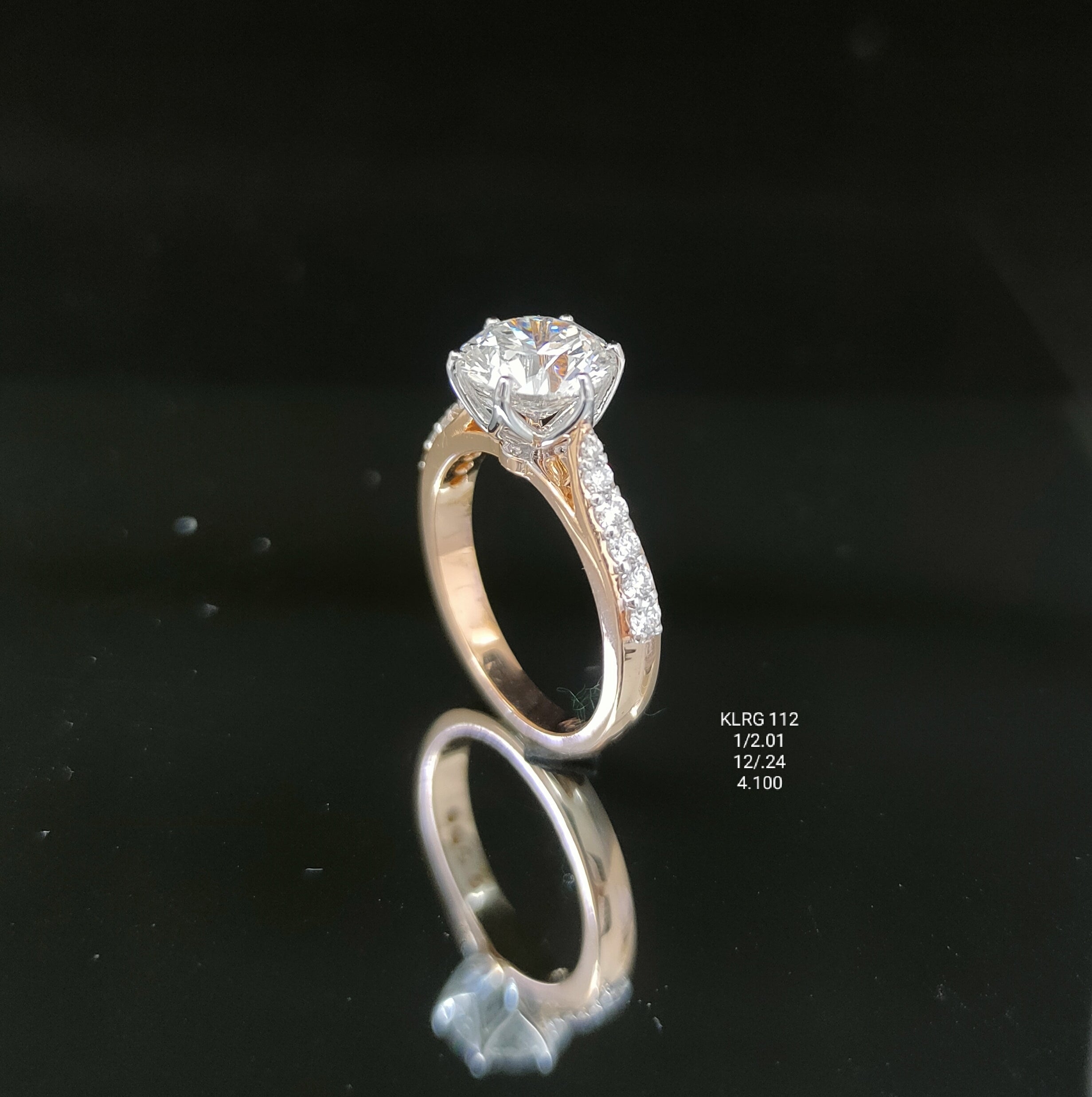 2.25Ct RING solitaire diamonds 18K