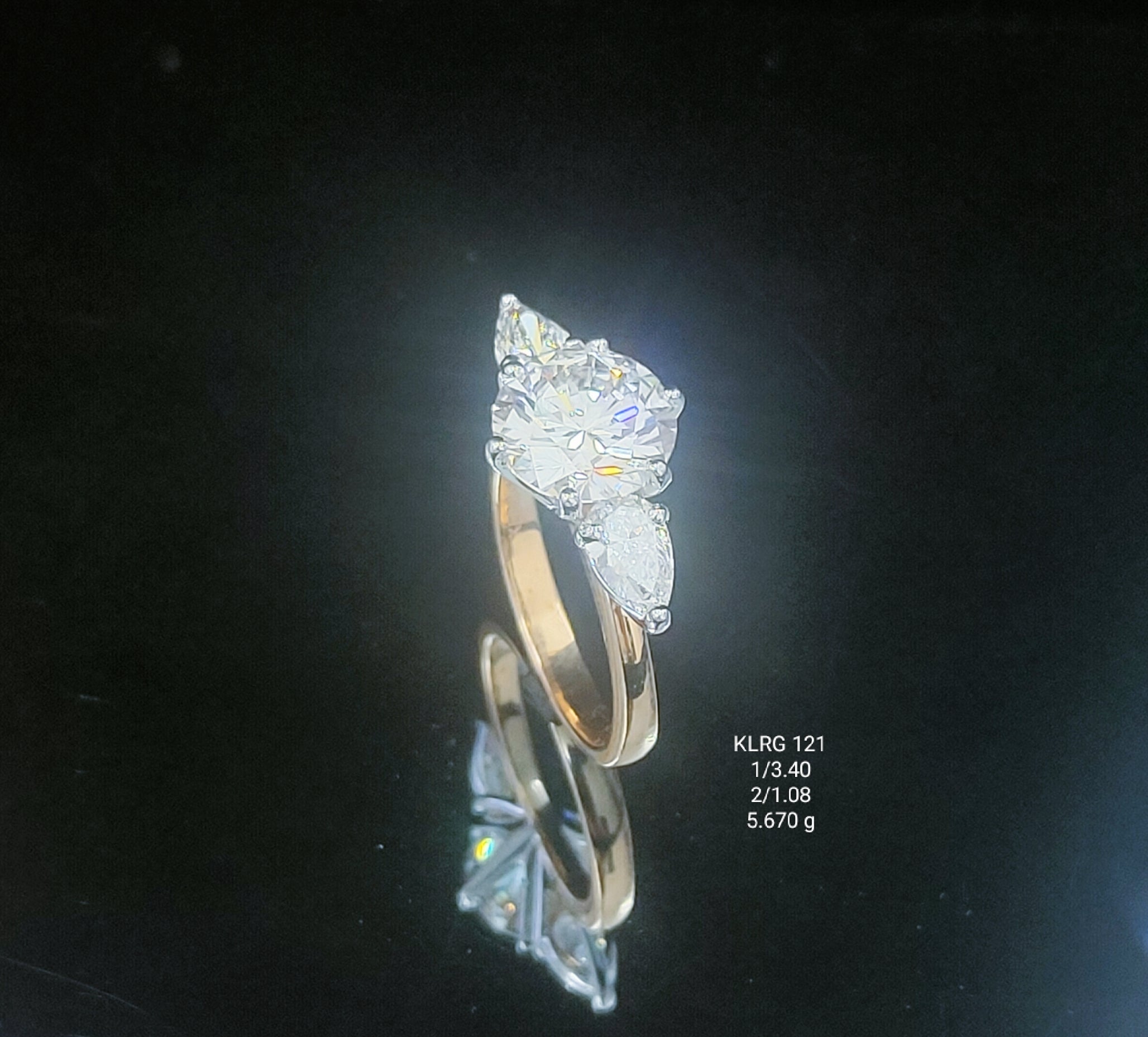 4.48Ct RING solitaire diamonds 18K