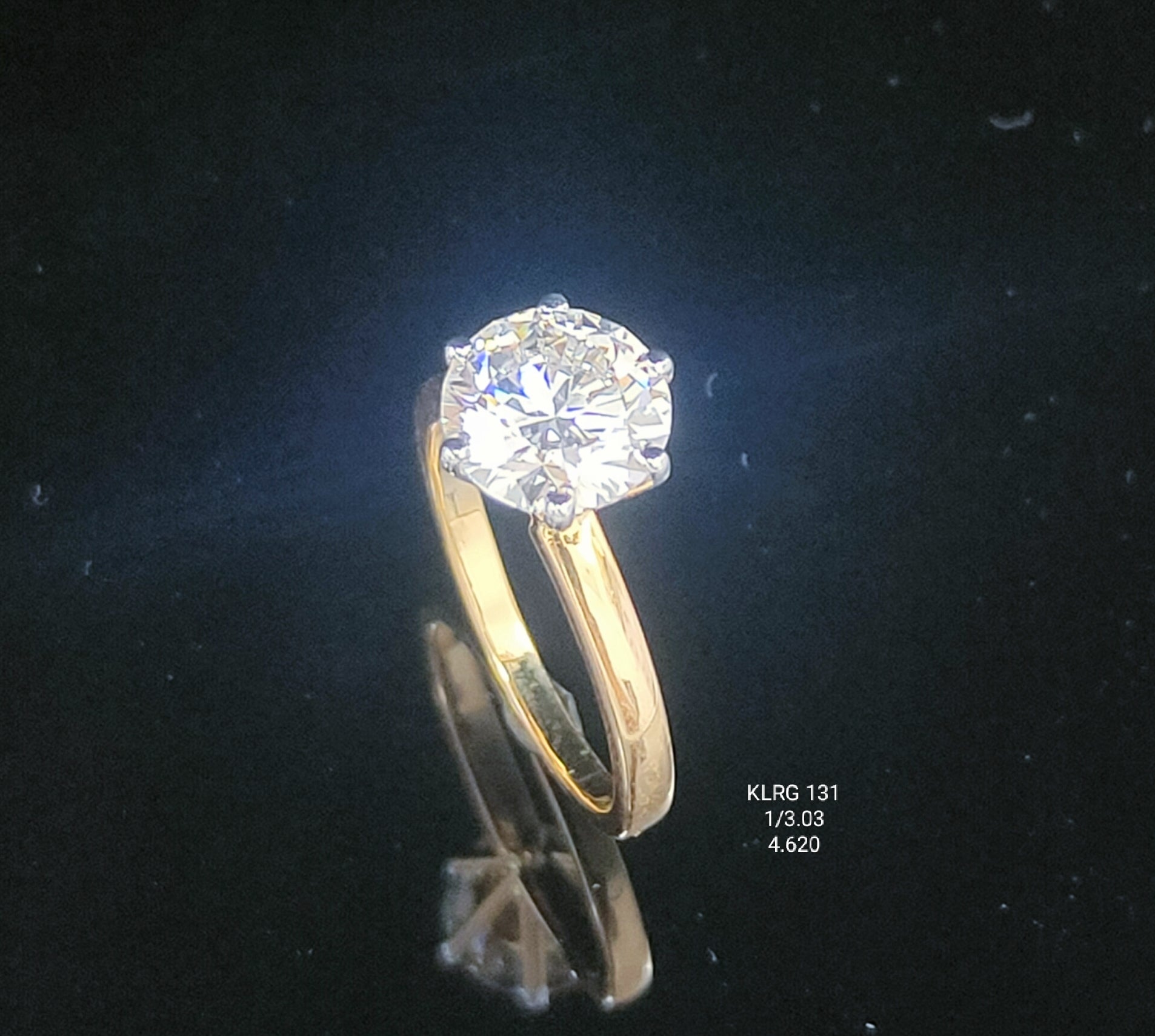 3.03Ct RING solitaire diamonds 18K