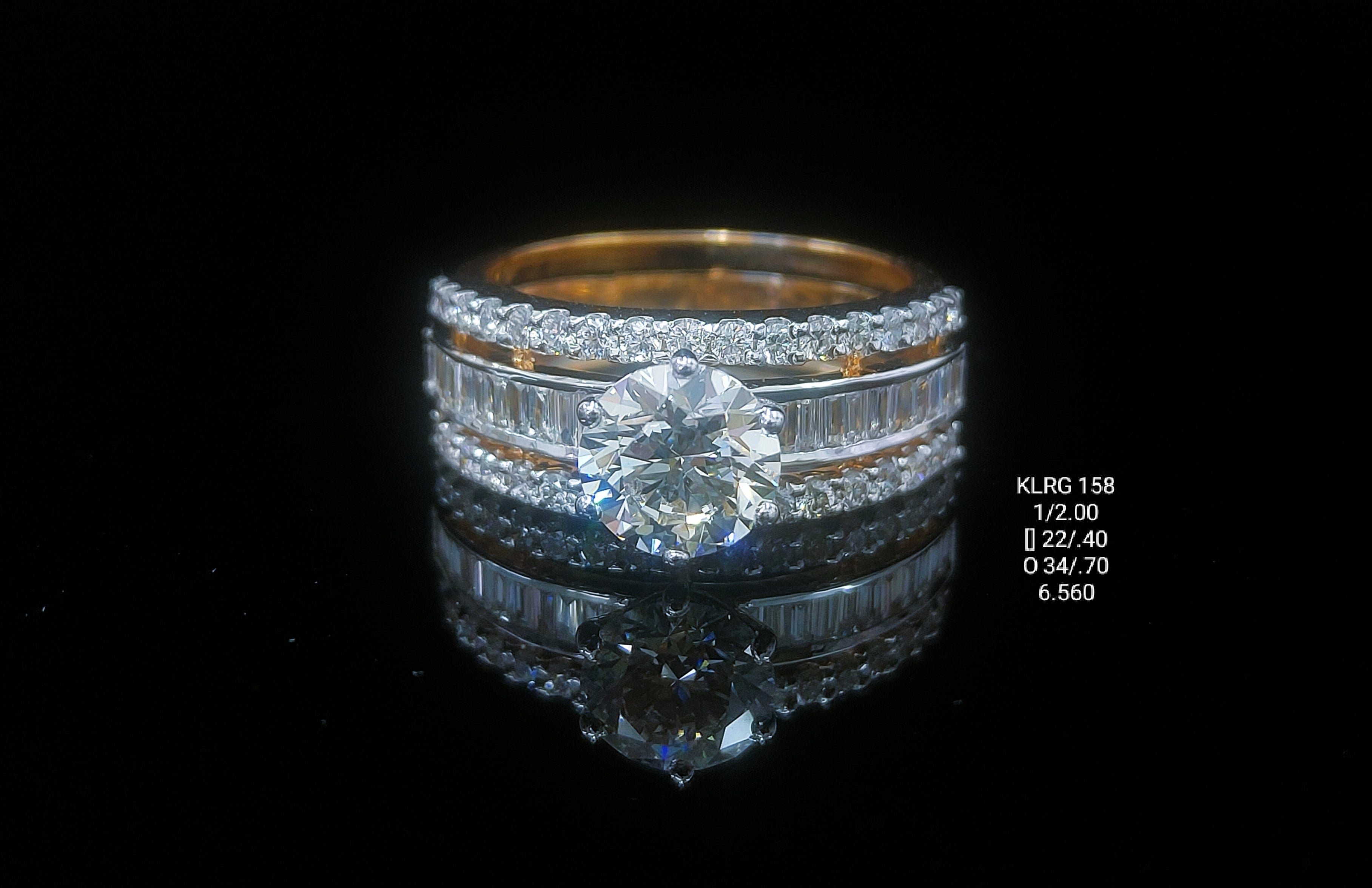3.1Ct RING solitaire diamonds 18K