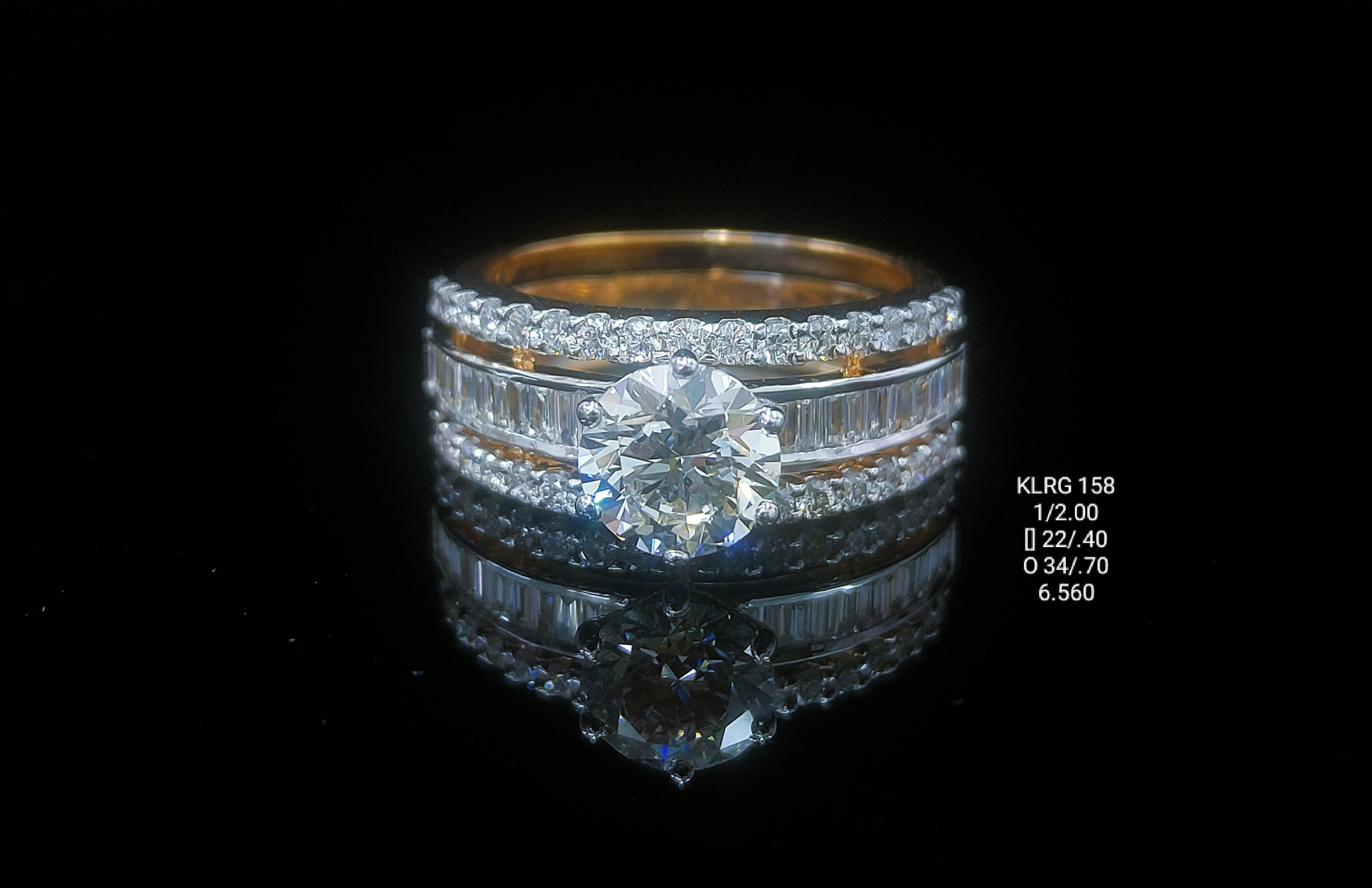 2.57Ct RING solitaire diamonds 18K