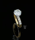 6.7Ct RING solitaire diamonds 18K