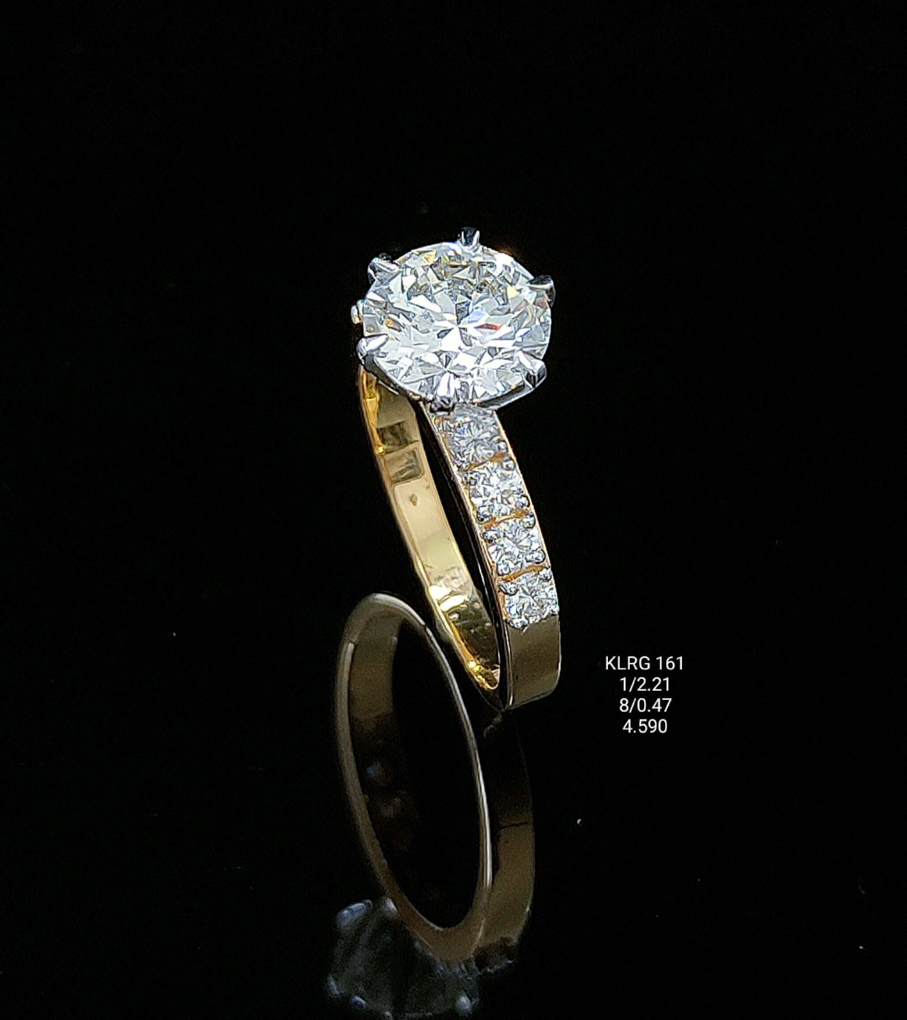 6.7Ct RING solitaire diamonds 18K
