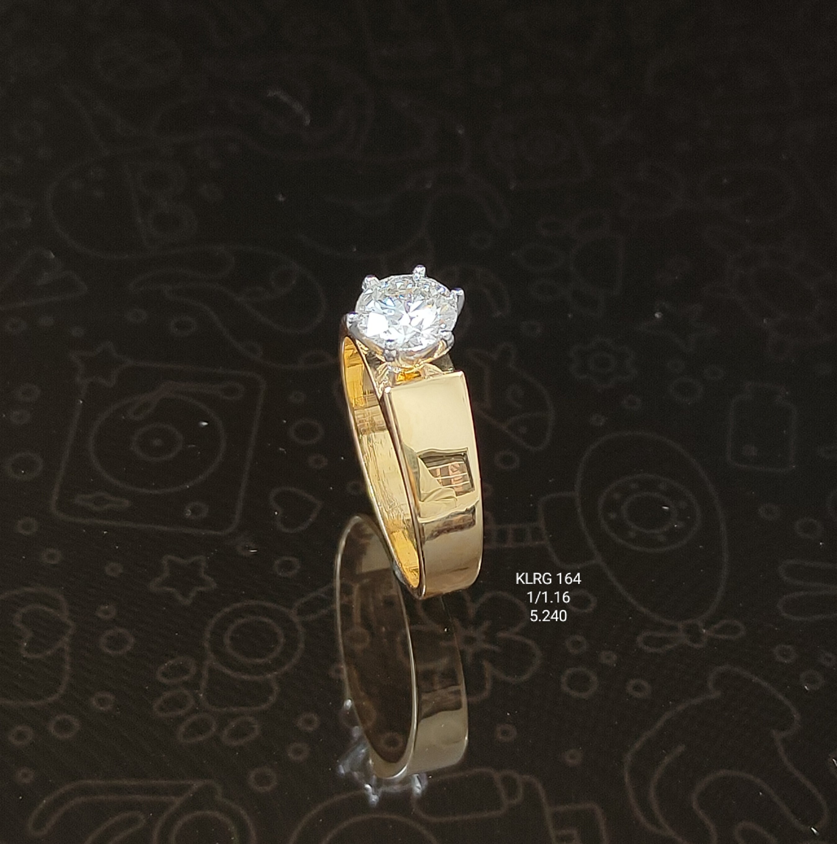1.16Ct RING solitaire diamonds 18K