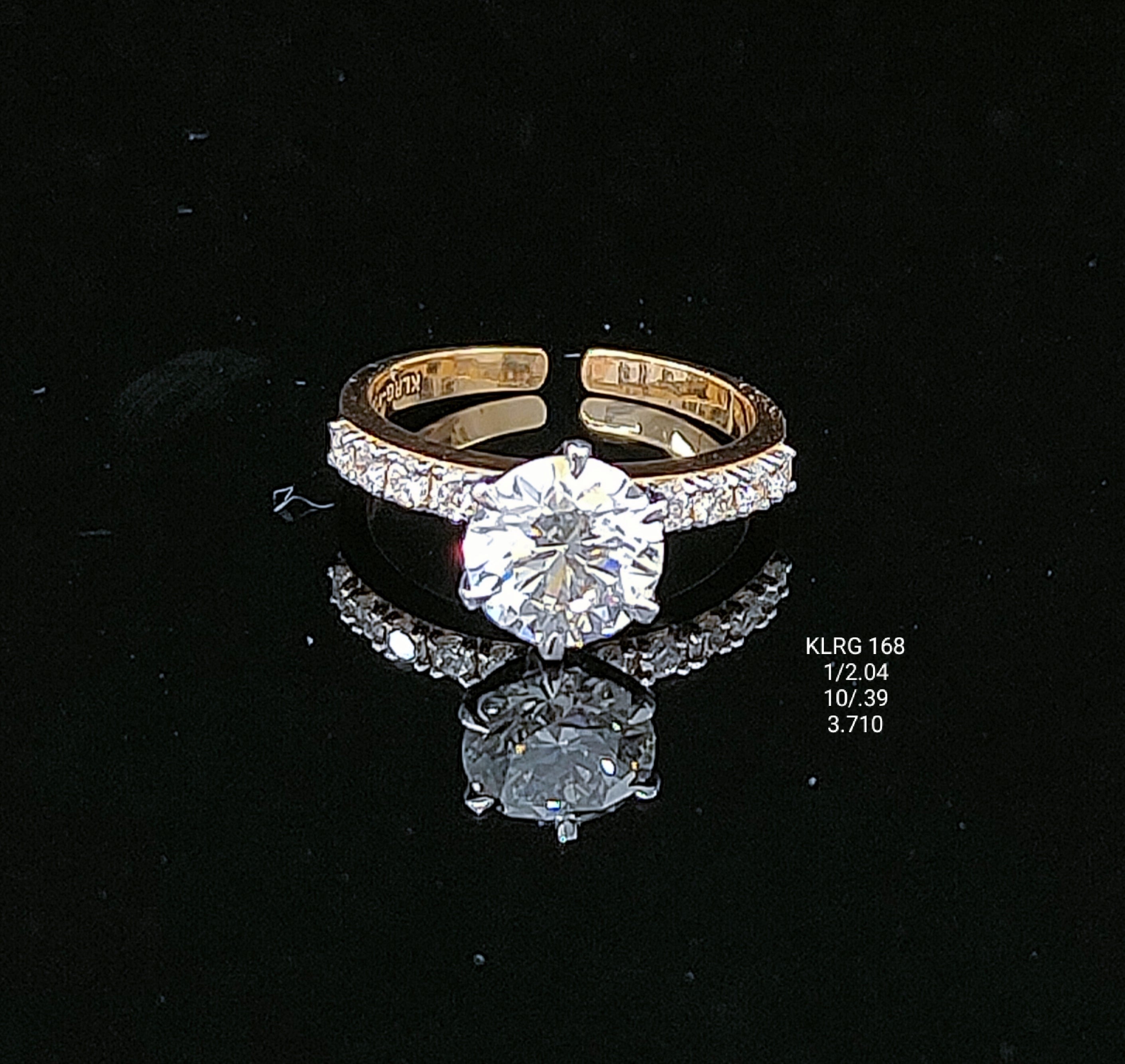 5.68Ct RING solitaire diamonds 18K