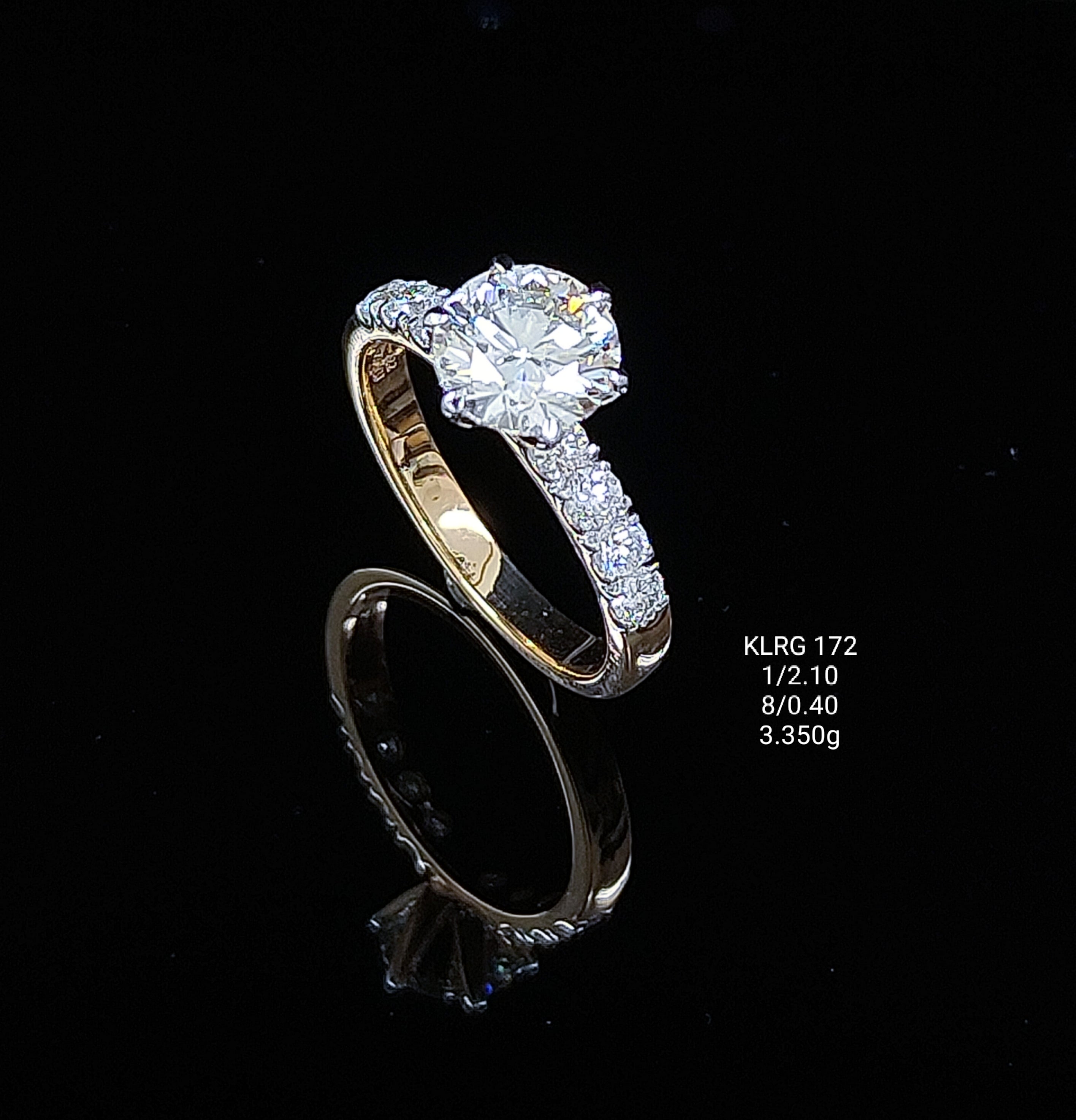 2.5Ct RING Small round diamonds 18K