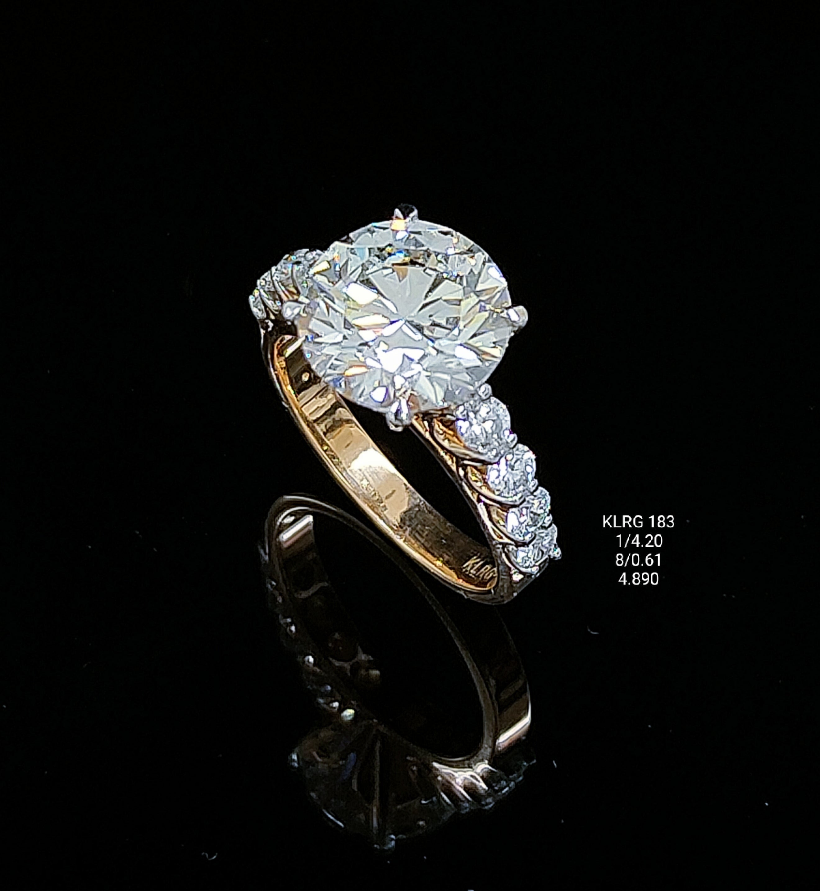 4.6Ct RING Solitaire Diamond 18K