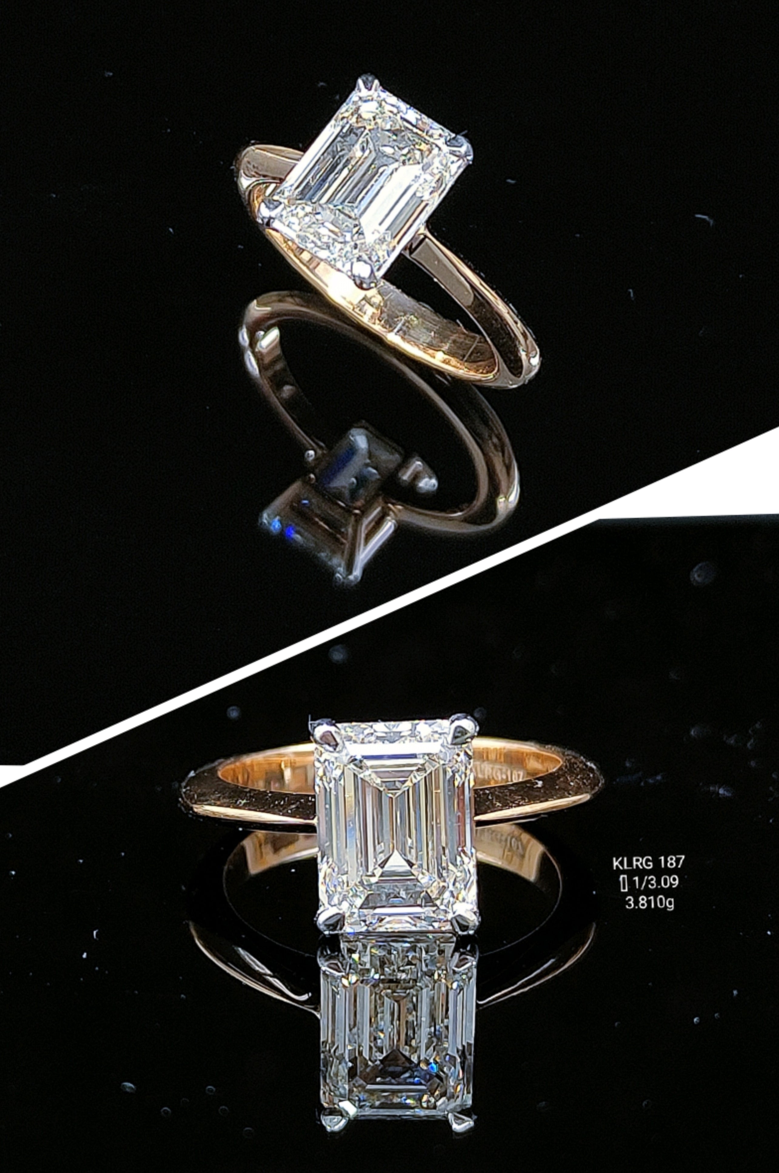 3.09Ct RING Solitaire Diamond 18K
