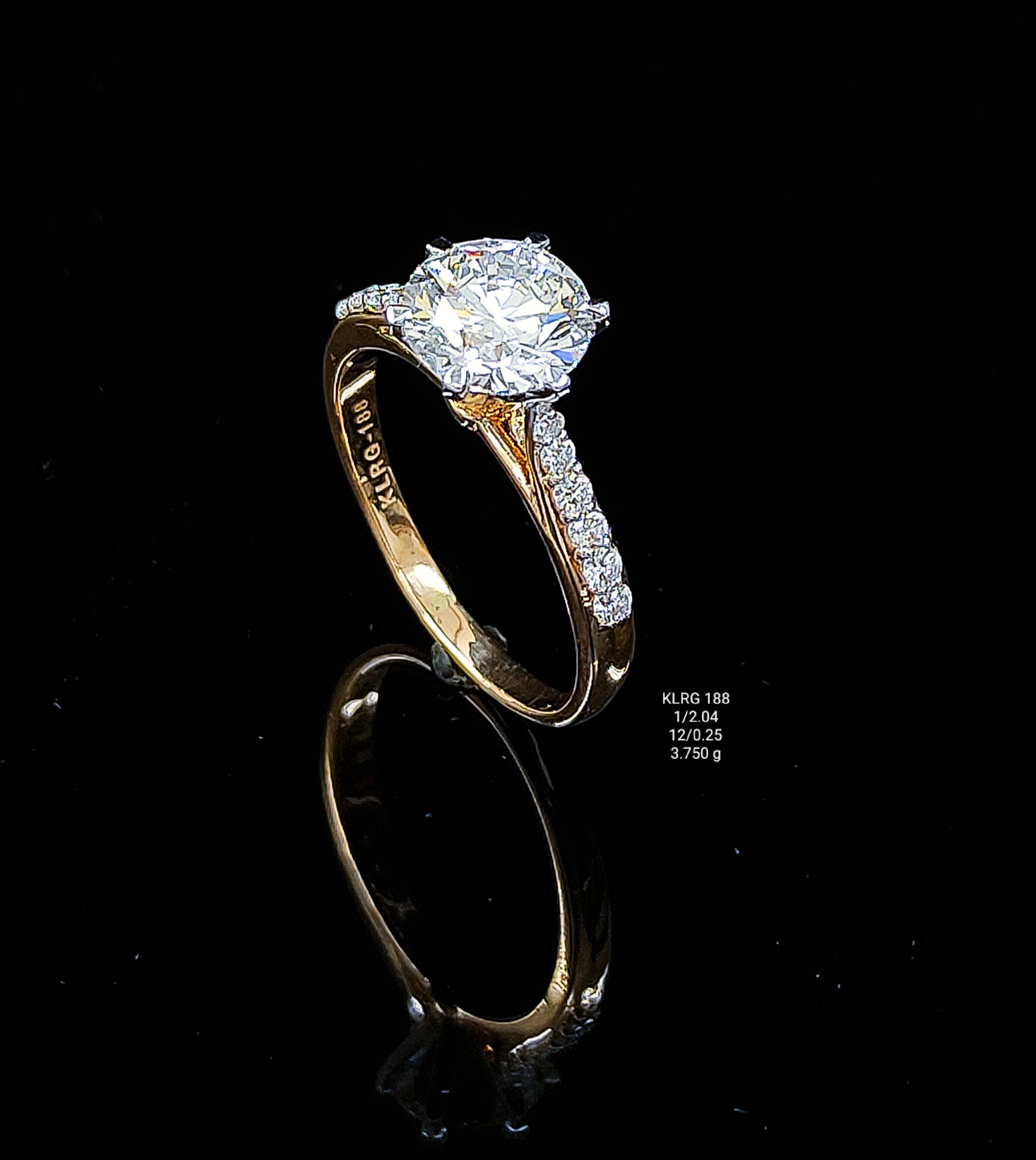 2.29Ct RING solitaire diamonds 18K
