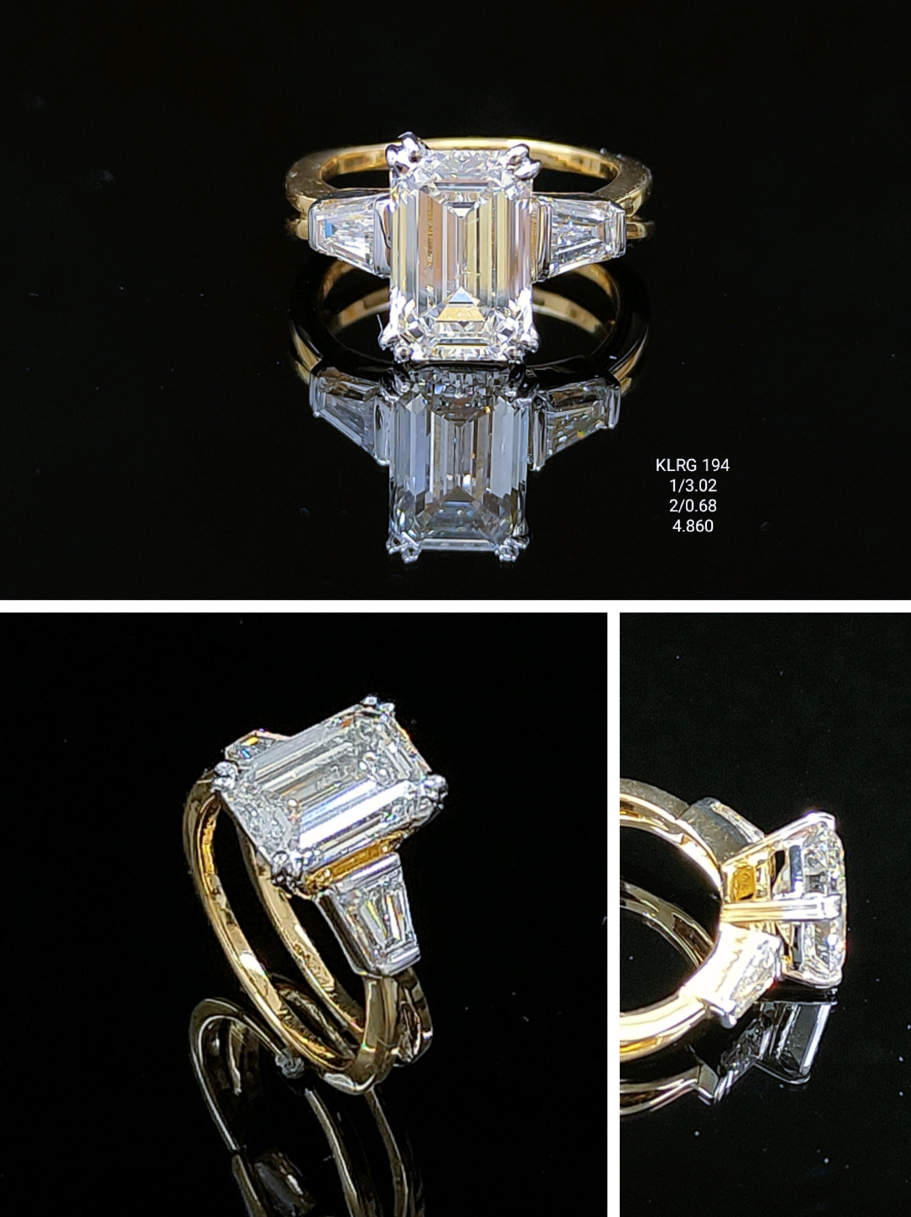 2.86Ct RING MIX shape  diamonds 18K