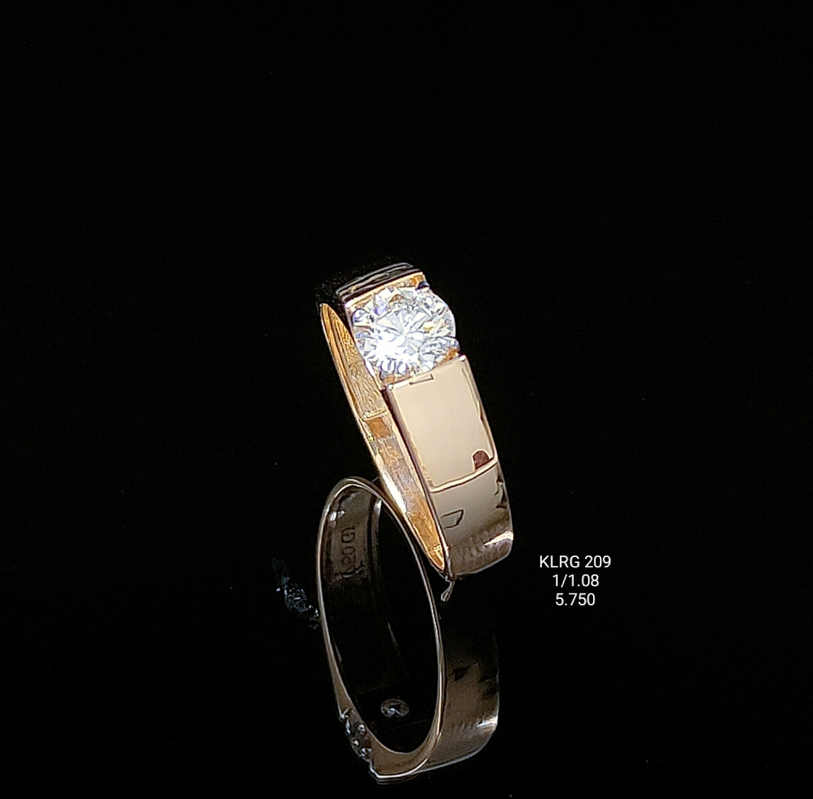 1.08Ct RING solitaire diamonds 18K