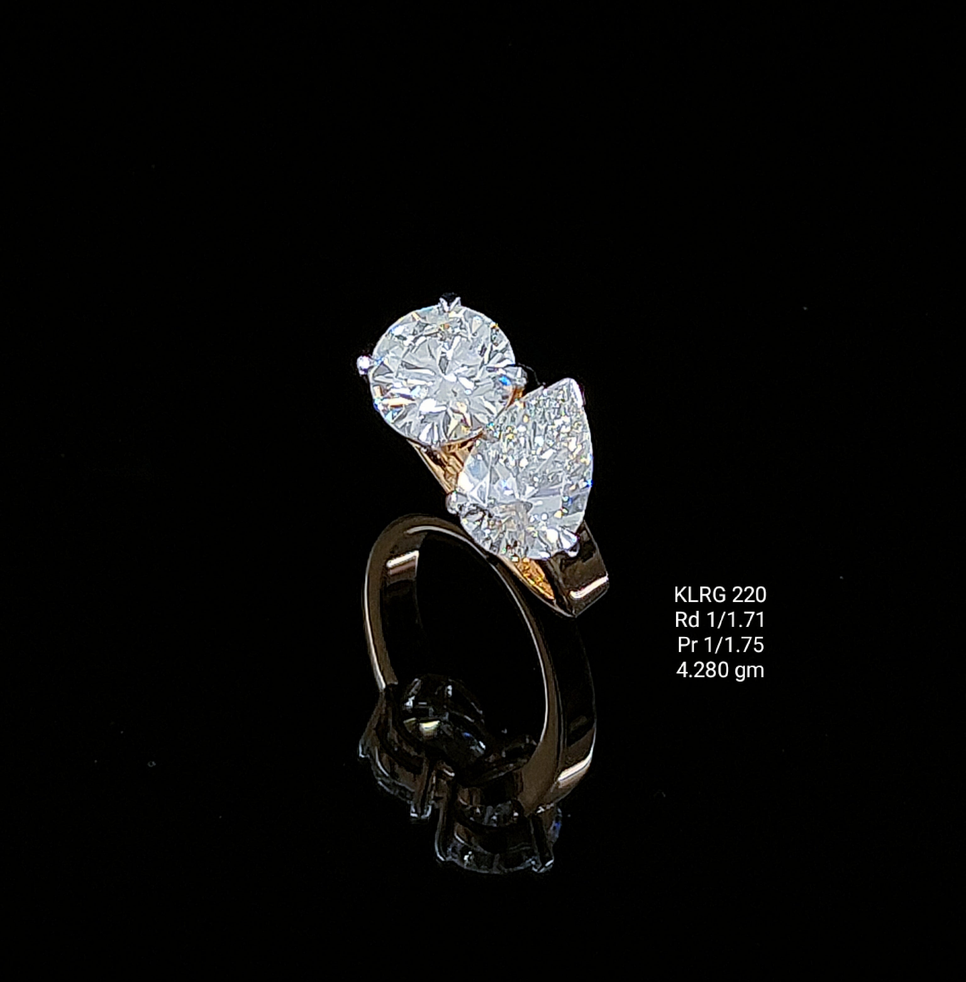 3.46Ct RING Solitaire Diamond 18K