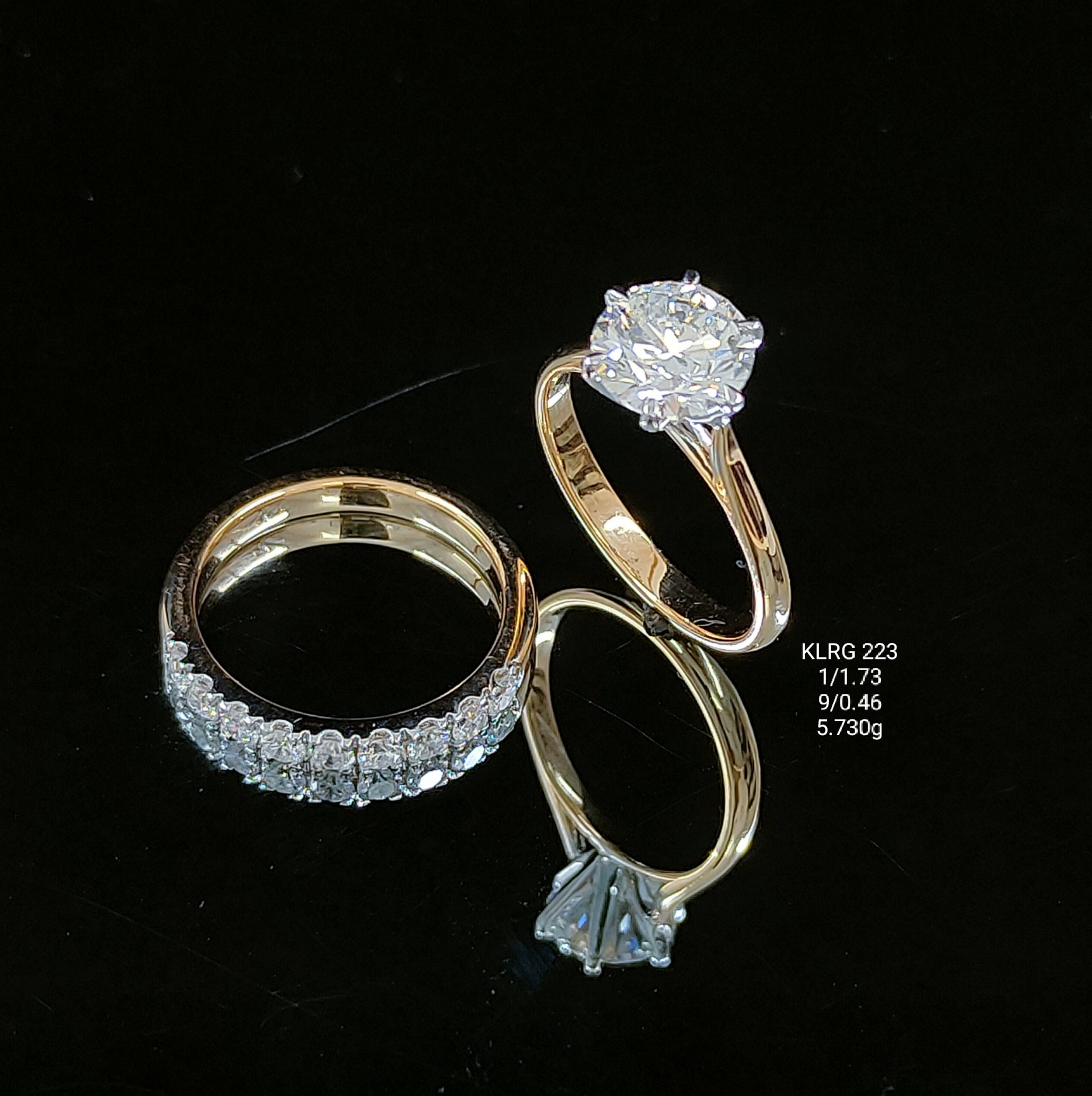 2.19Ct RING solitaire diamonds 18K