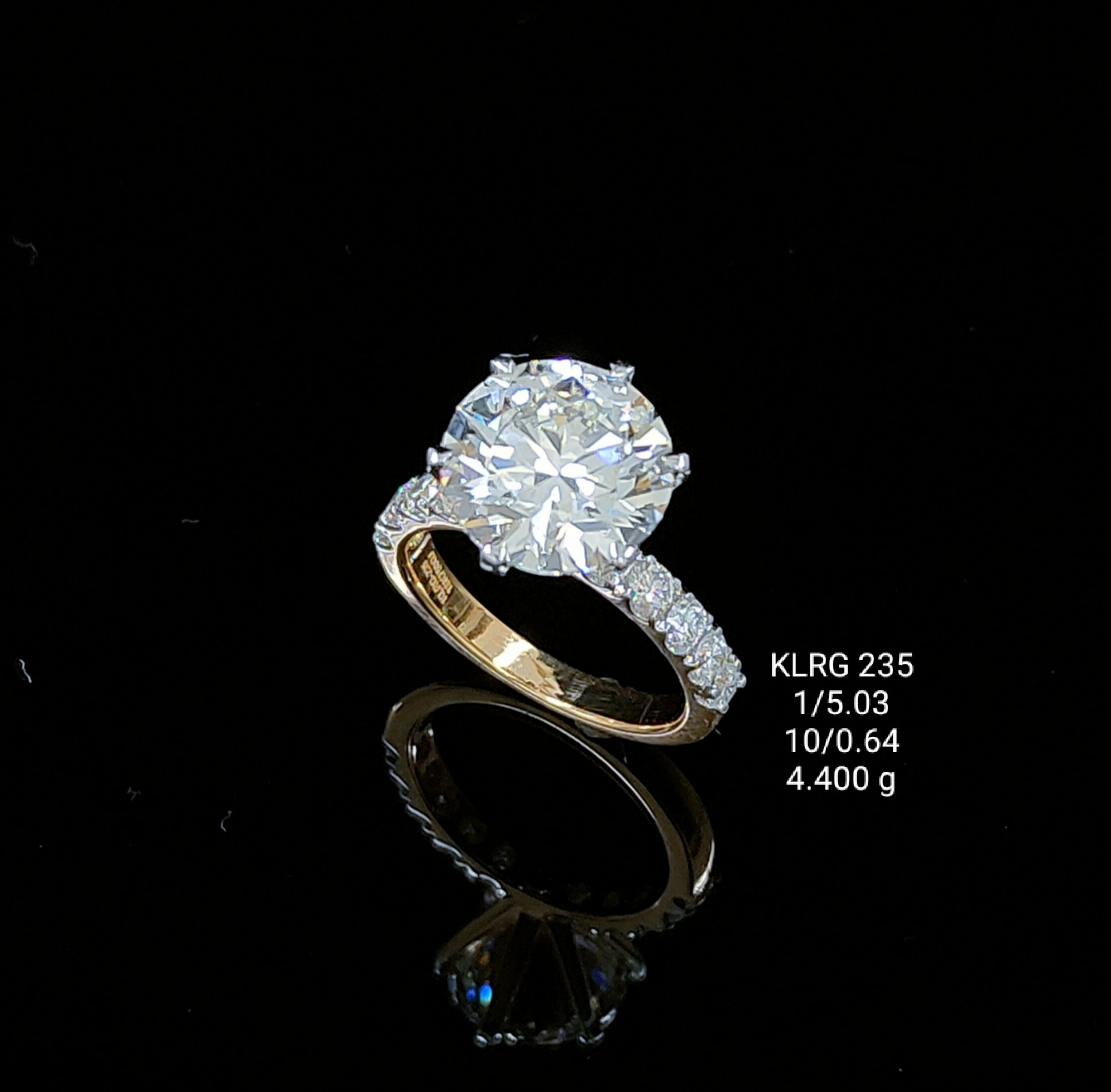 3.75Ct RING Solitaire Diamond 18K