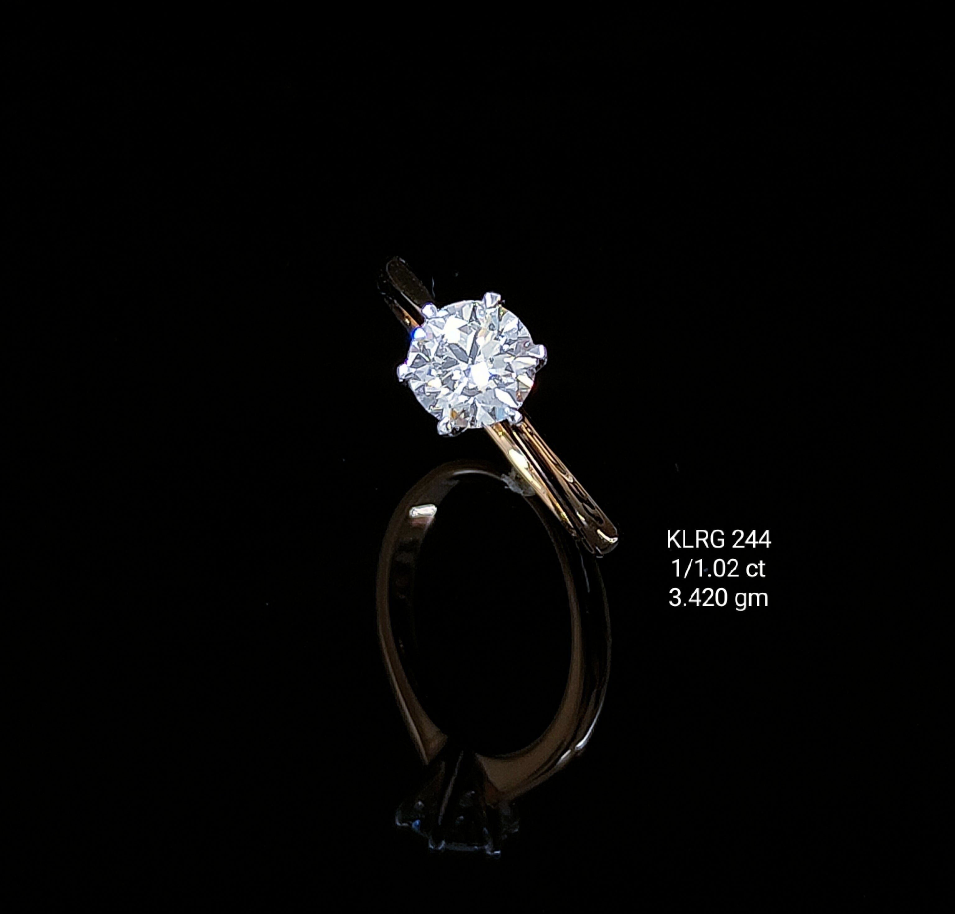 1.49Ct RING solitaire diamonds 18K