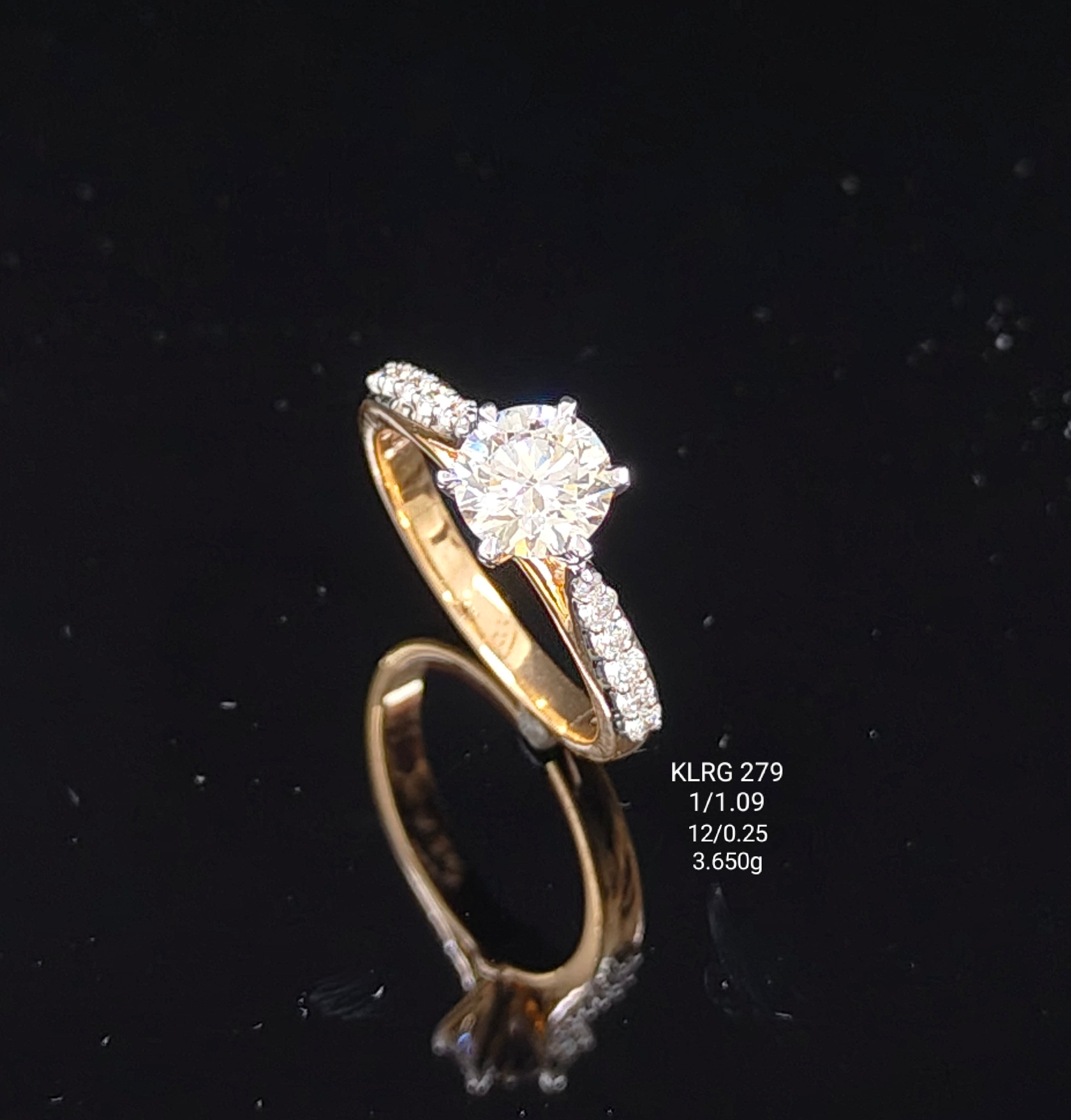 1.02Ct RING solitaire diamonds 18K