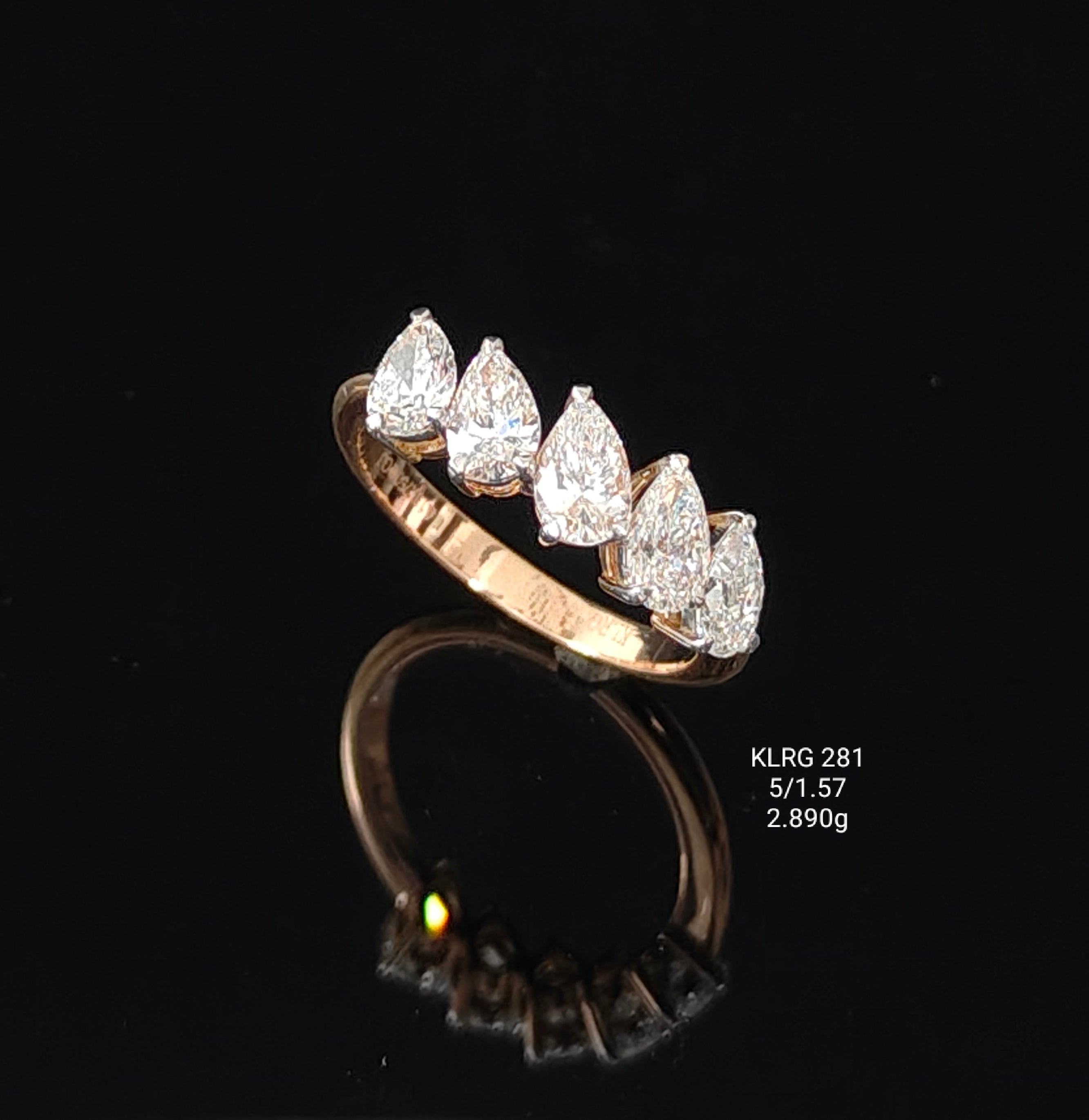 1.57Ct RING MIX shape  diamonds 18K