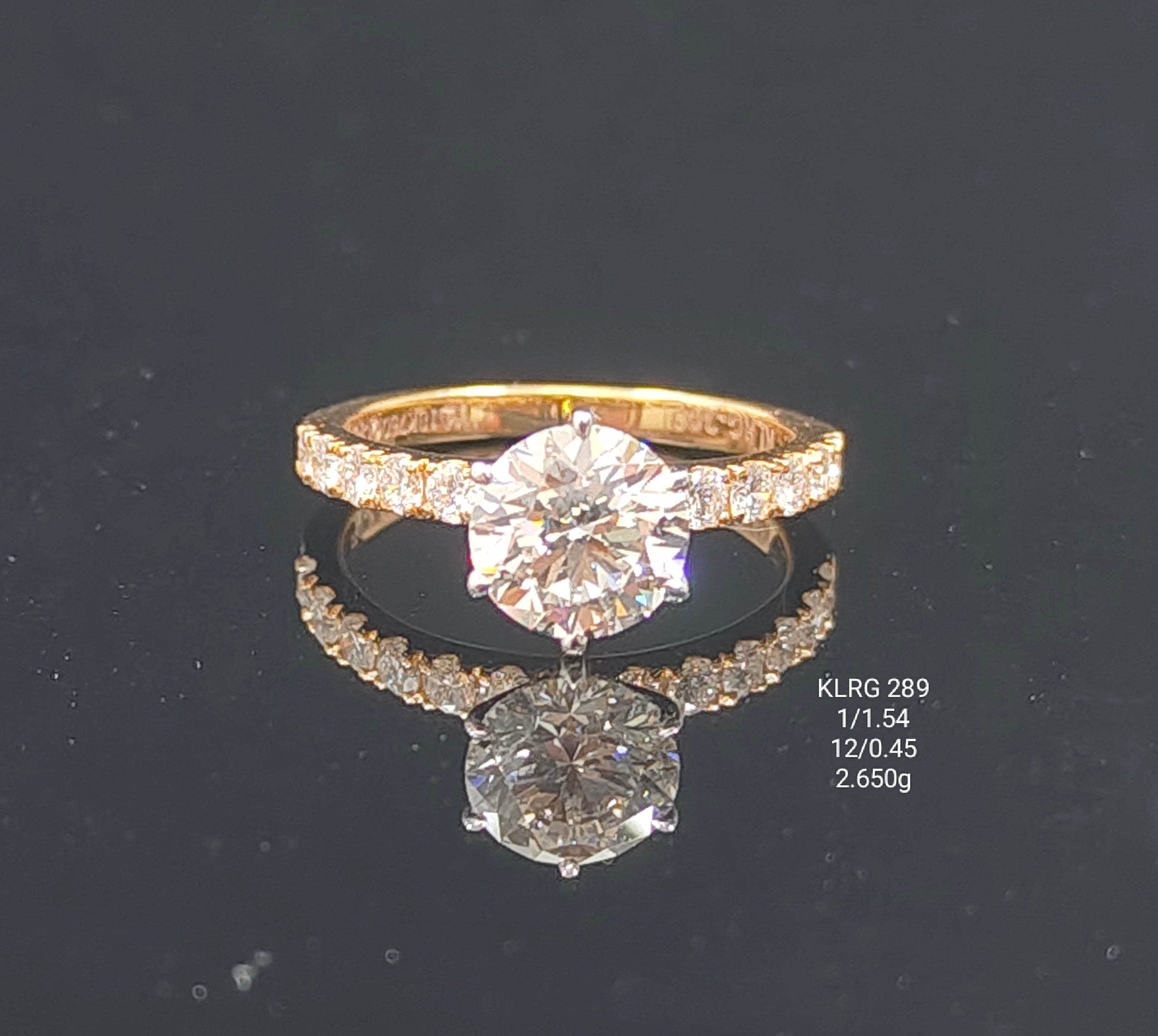1.99Ct RING solitaire diamonds 18K