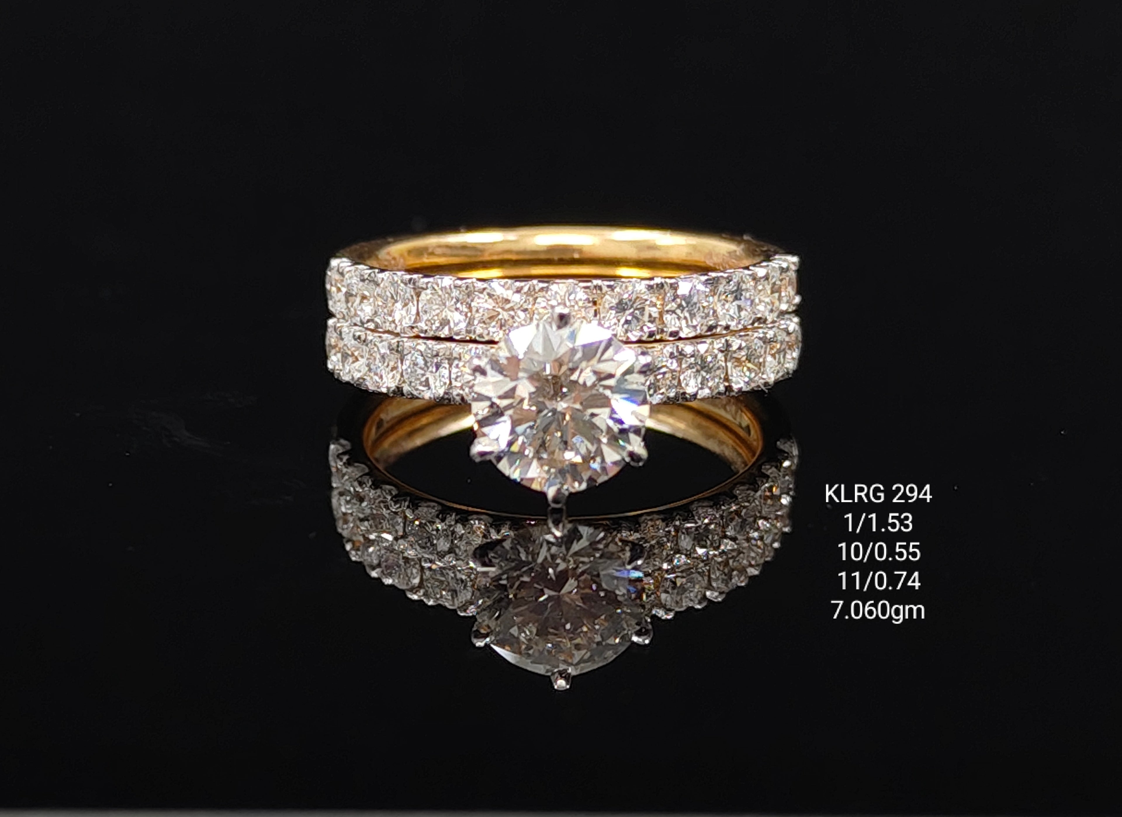 2.82Ct RING solitaire diamonds 18K