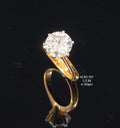 2.84CT RING Solitaire round diamonds 18k