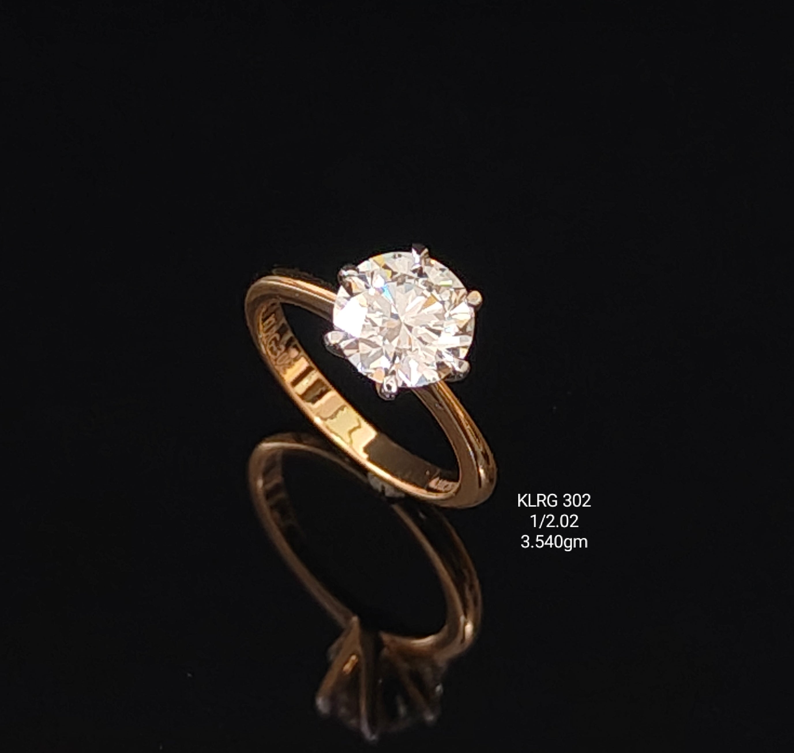 2,02CT RING Solitarie diamonds 18k