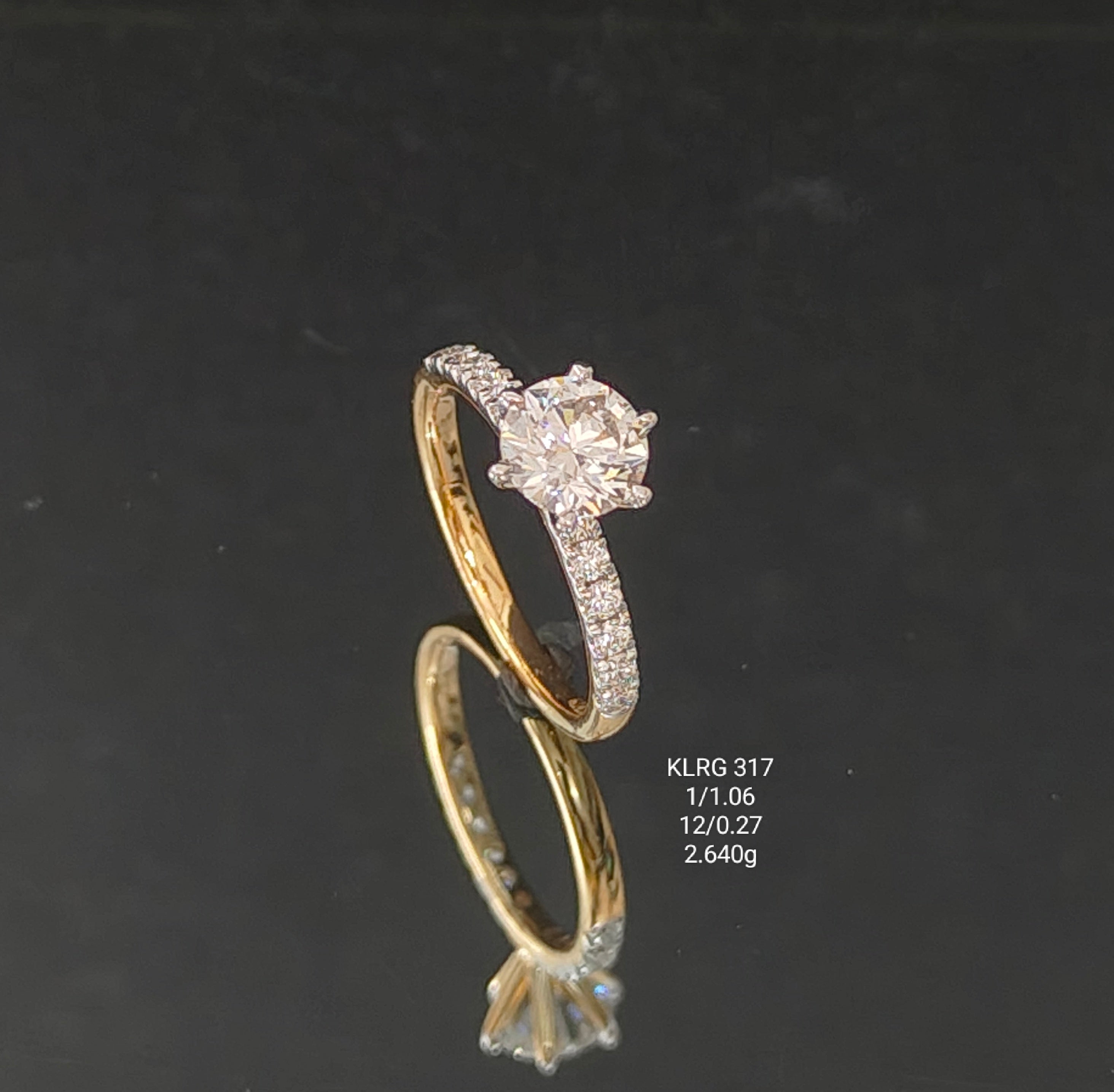 1.33Ct RING solitaire diamonds 18K