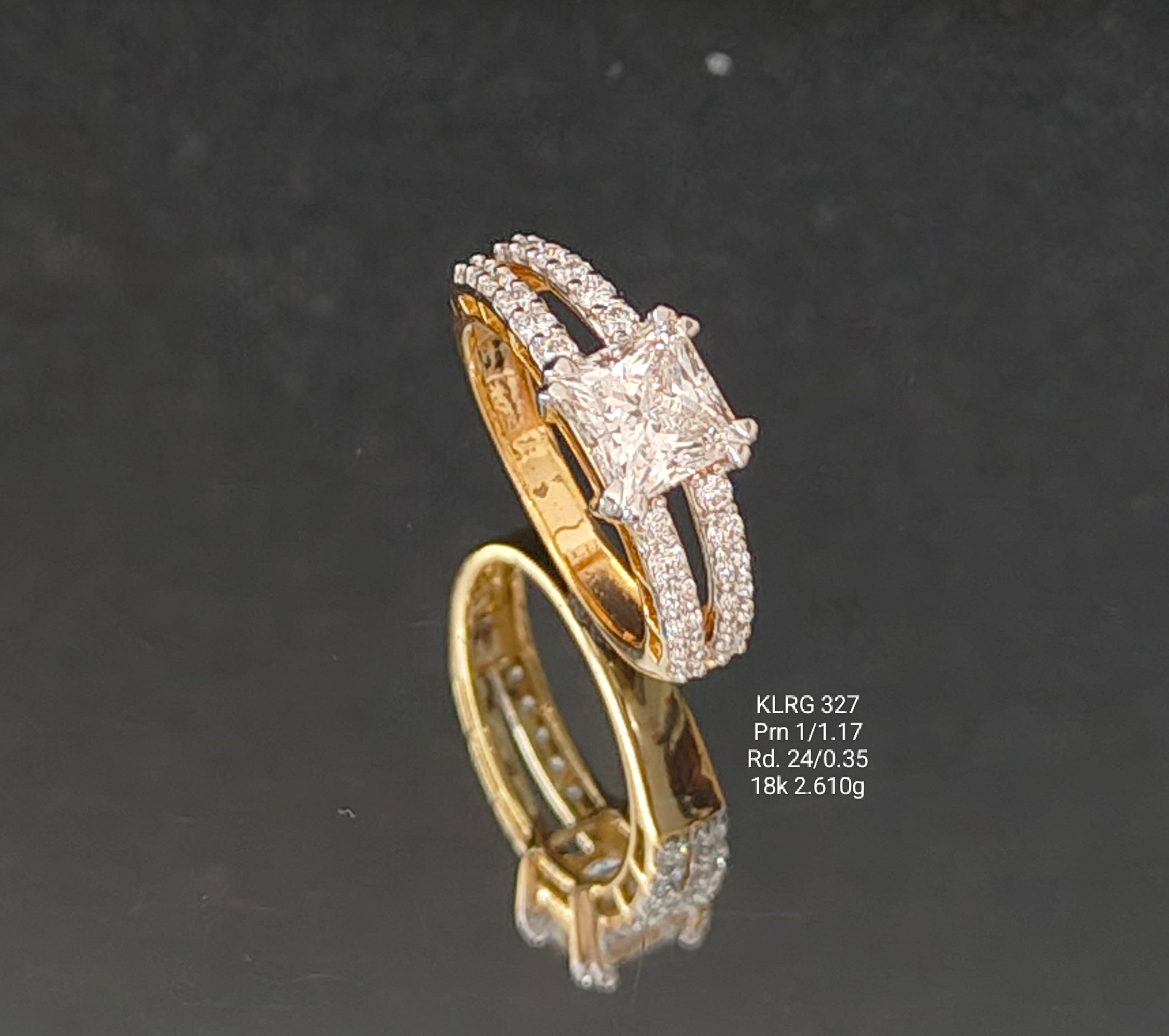 1.52Ct RING Small round diamonds 18K