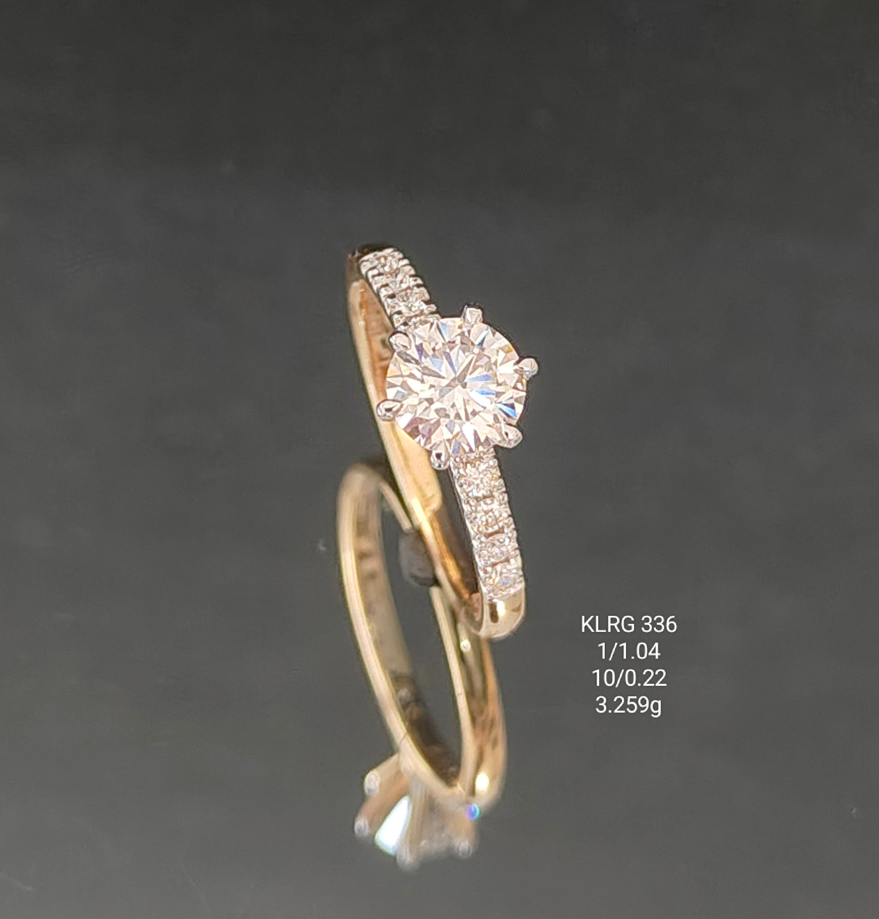 1.26Ct RING solitaire diamonds 18K