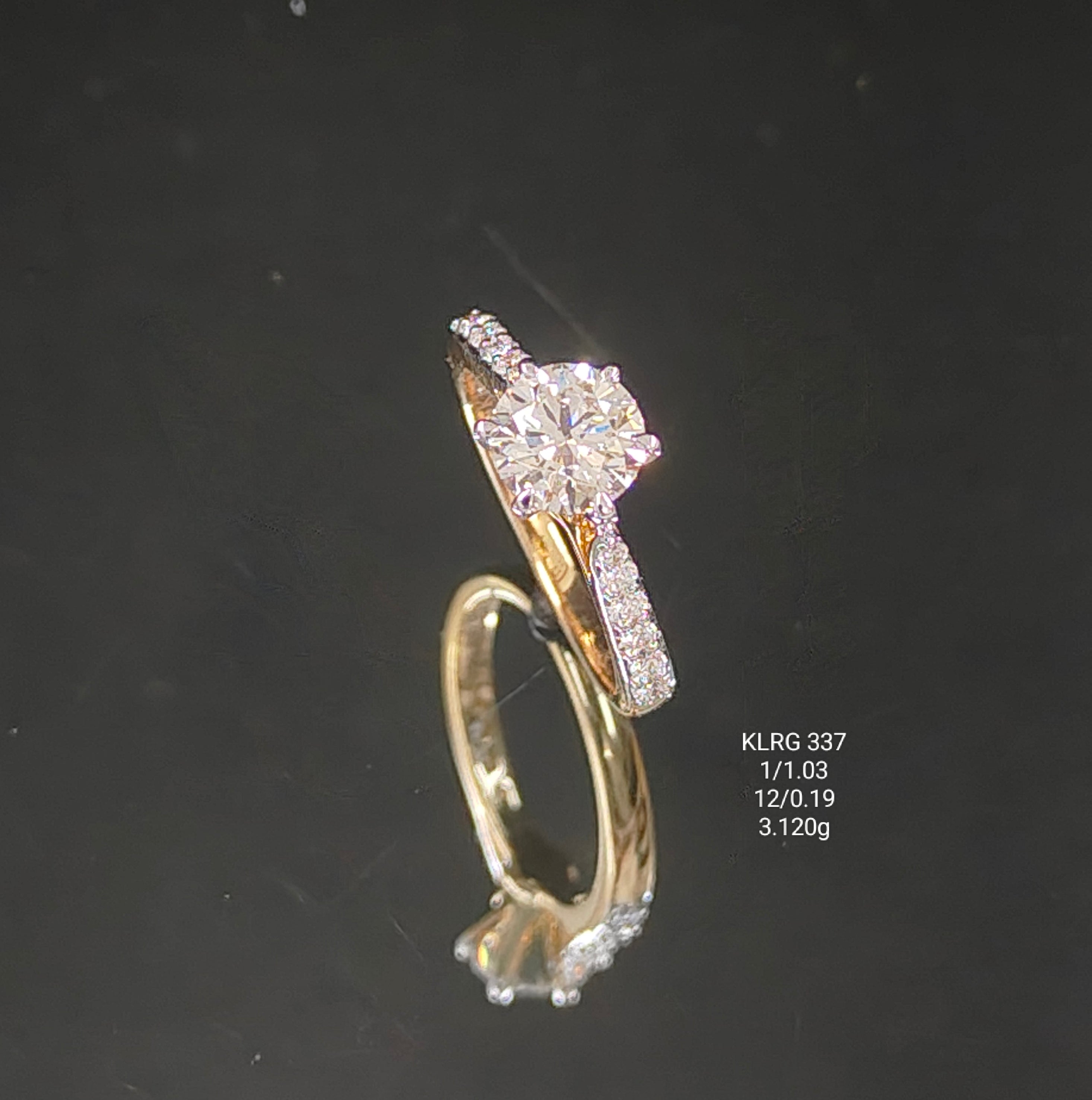 1.22Ct RING solitaire diamonds 18K