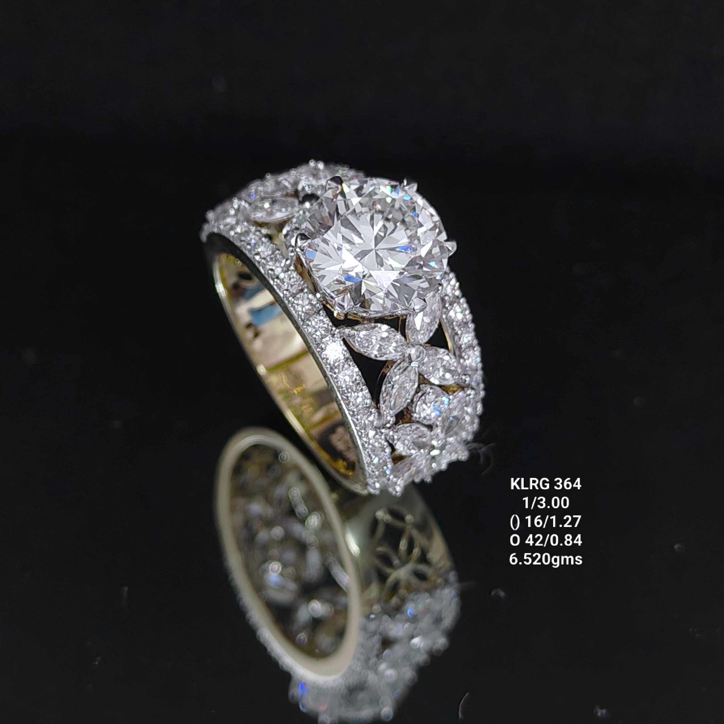 5.11Ct RING solitaire diamonds 18K