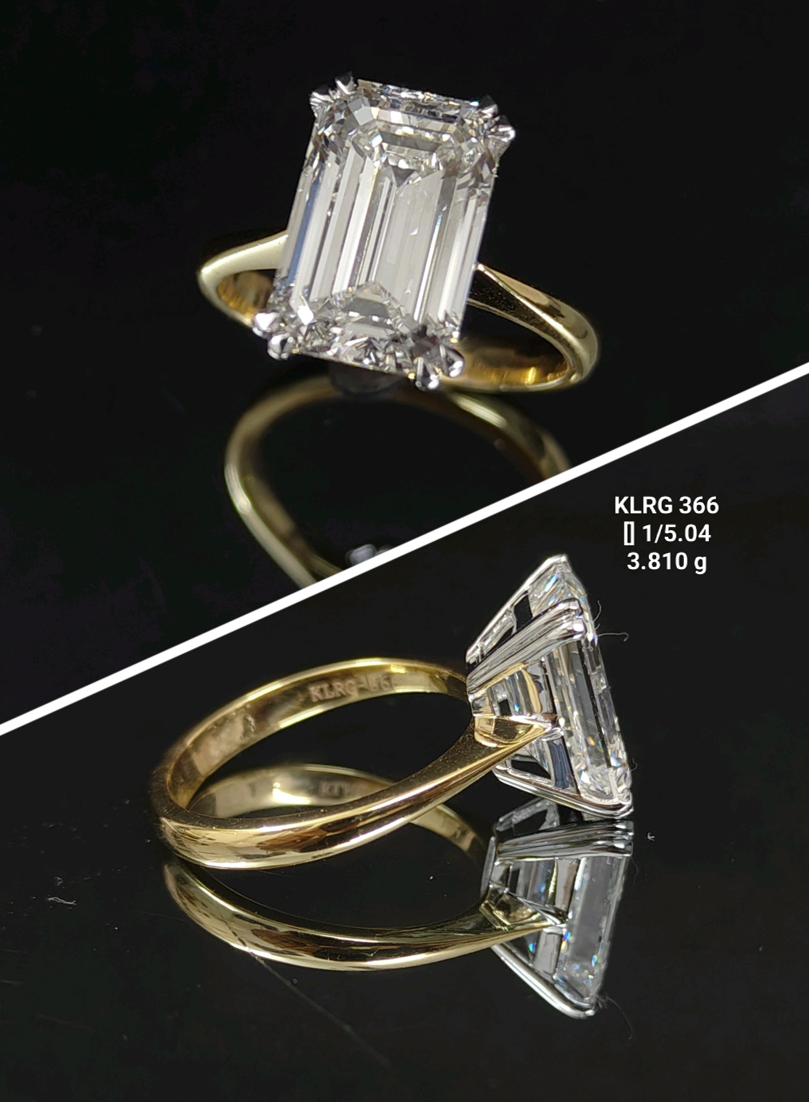 6.04CT RING Small round diamonds 18k