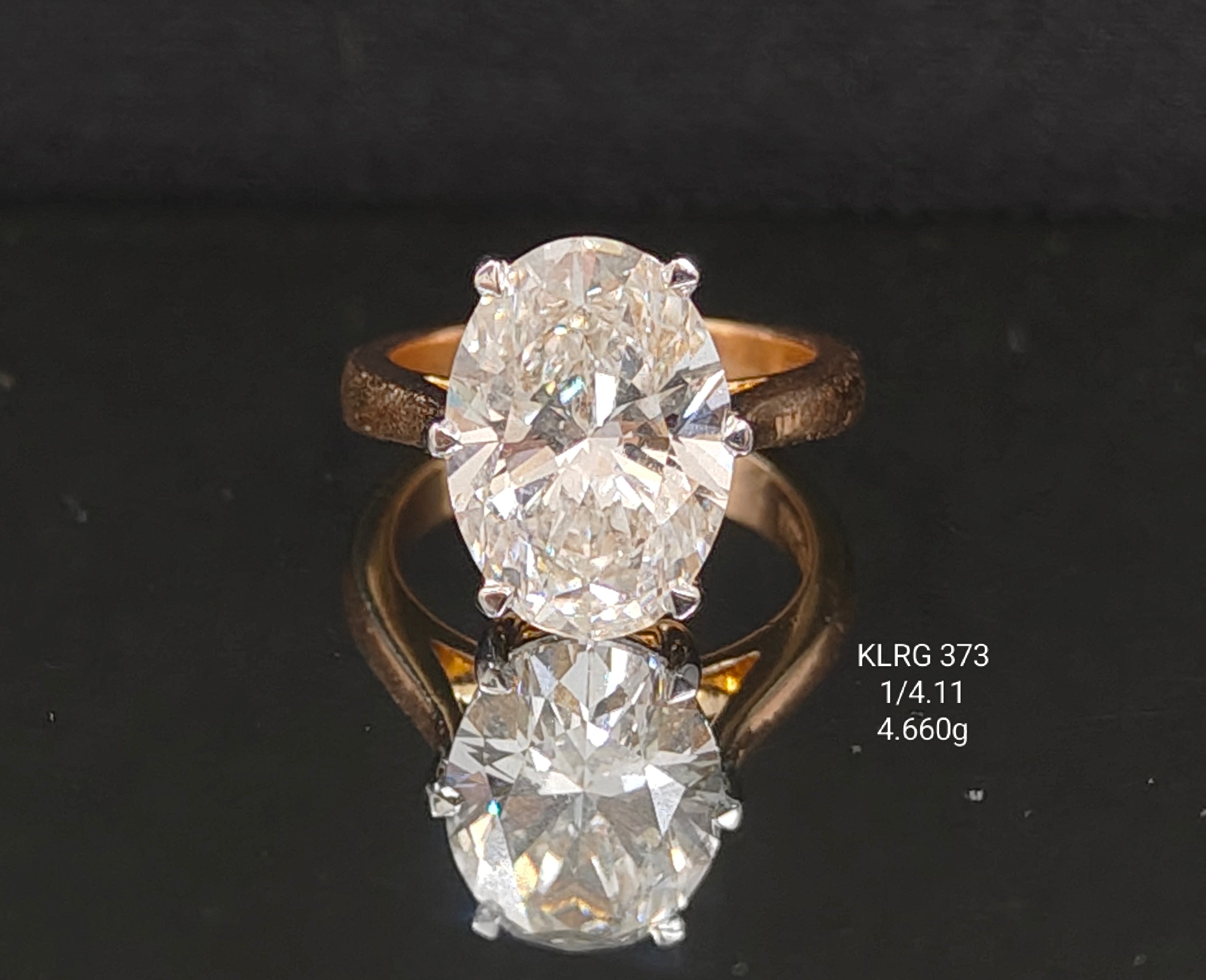 3.72Ct RING Solitaire Diamond 18K