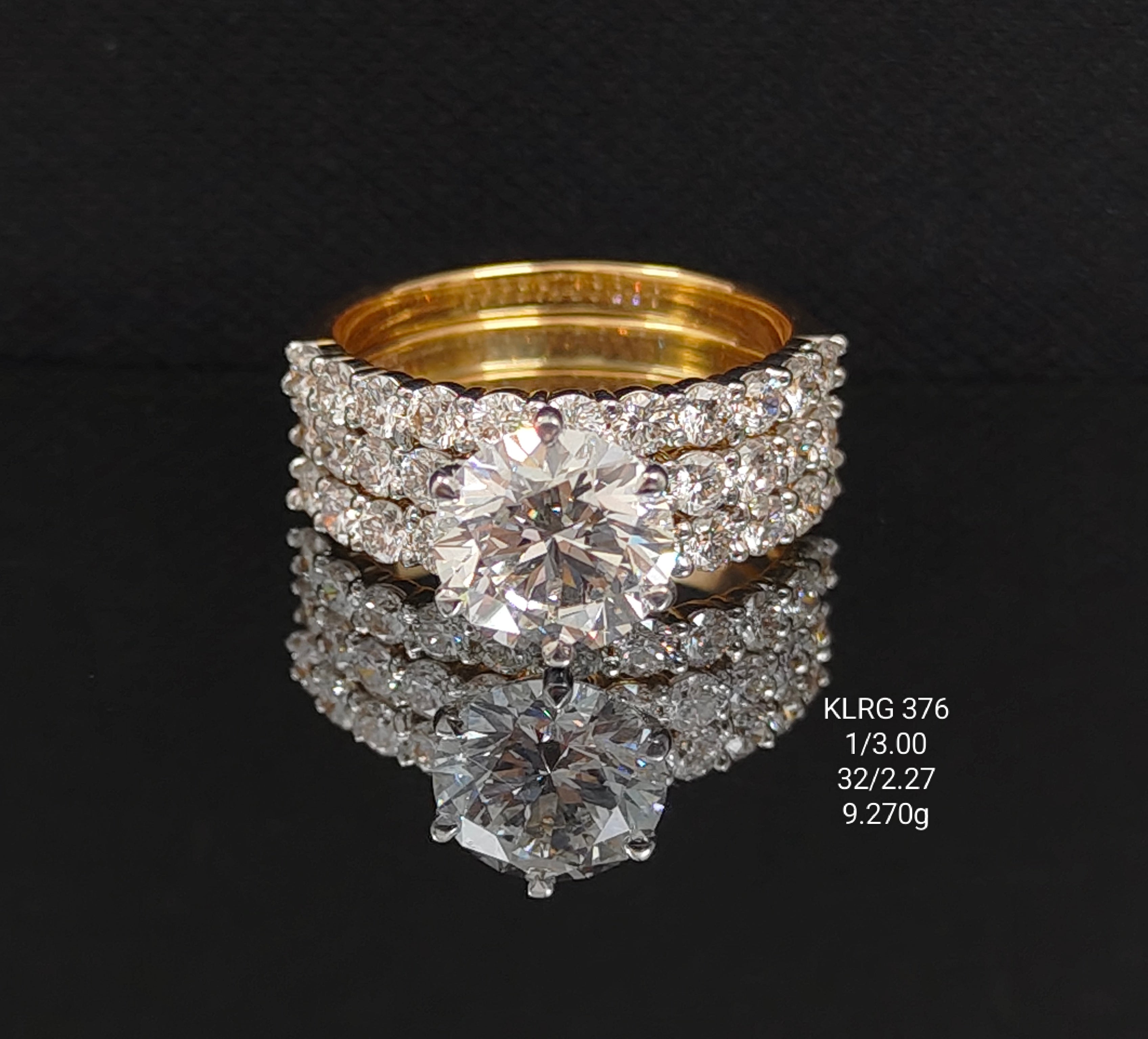 5.27Ct RING solitaire diamonds 18K
