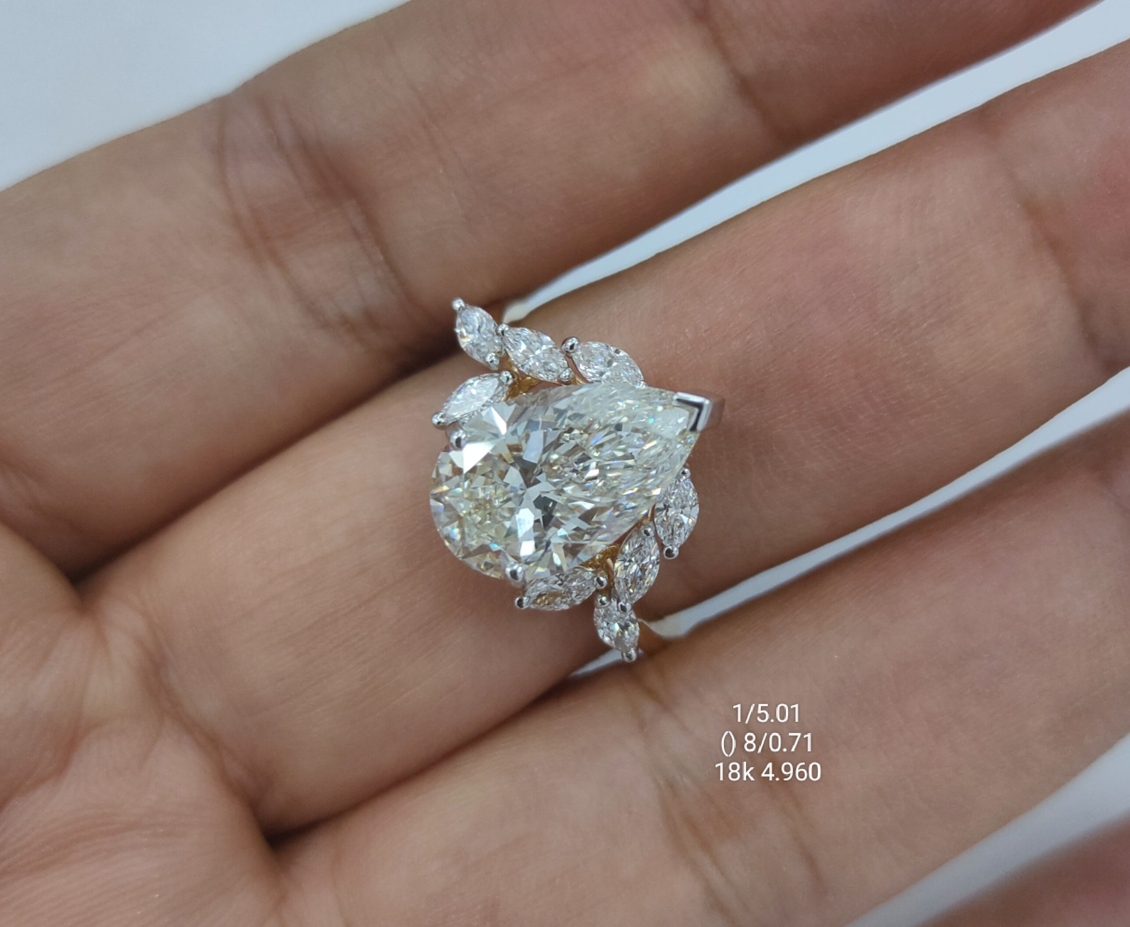 5.72Ct RING Solitaire Diamond 18K