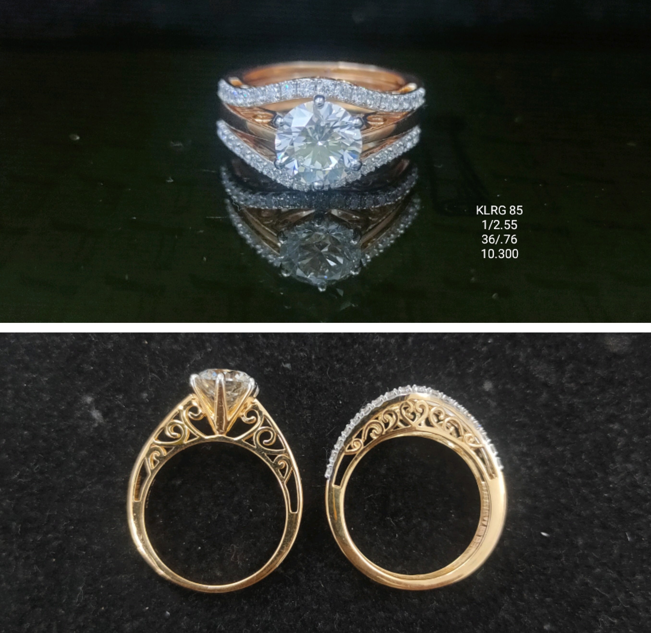 3.31Ct RING solitaire diamonds 18K