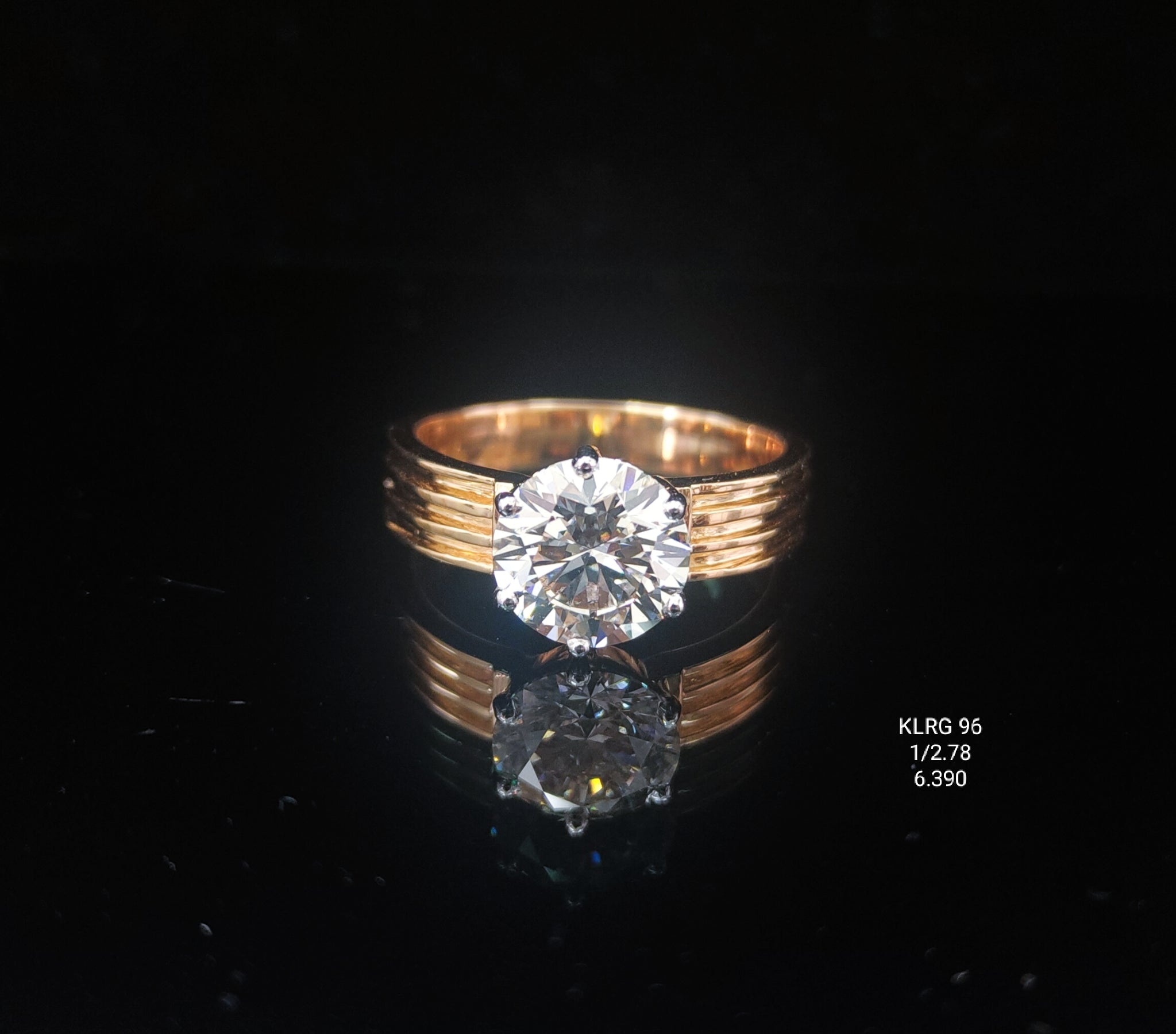 2.78Ct RING solitaire diamonds 18K