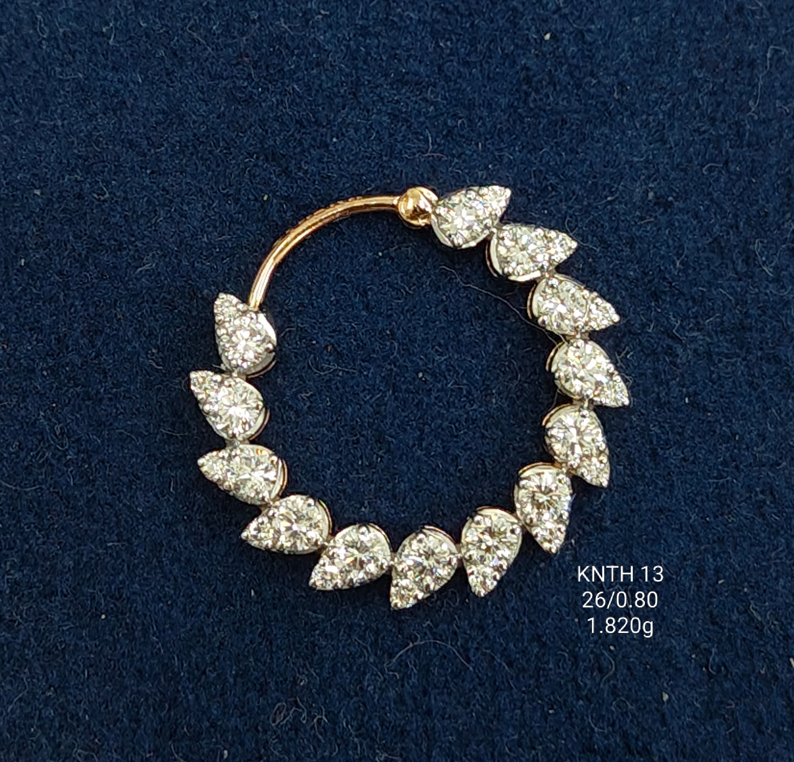 0.8Ct NATH Small round diamonds 18K