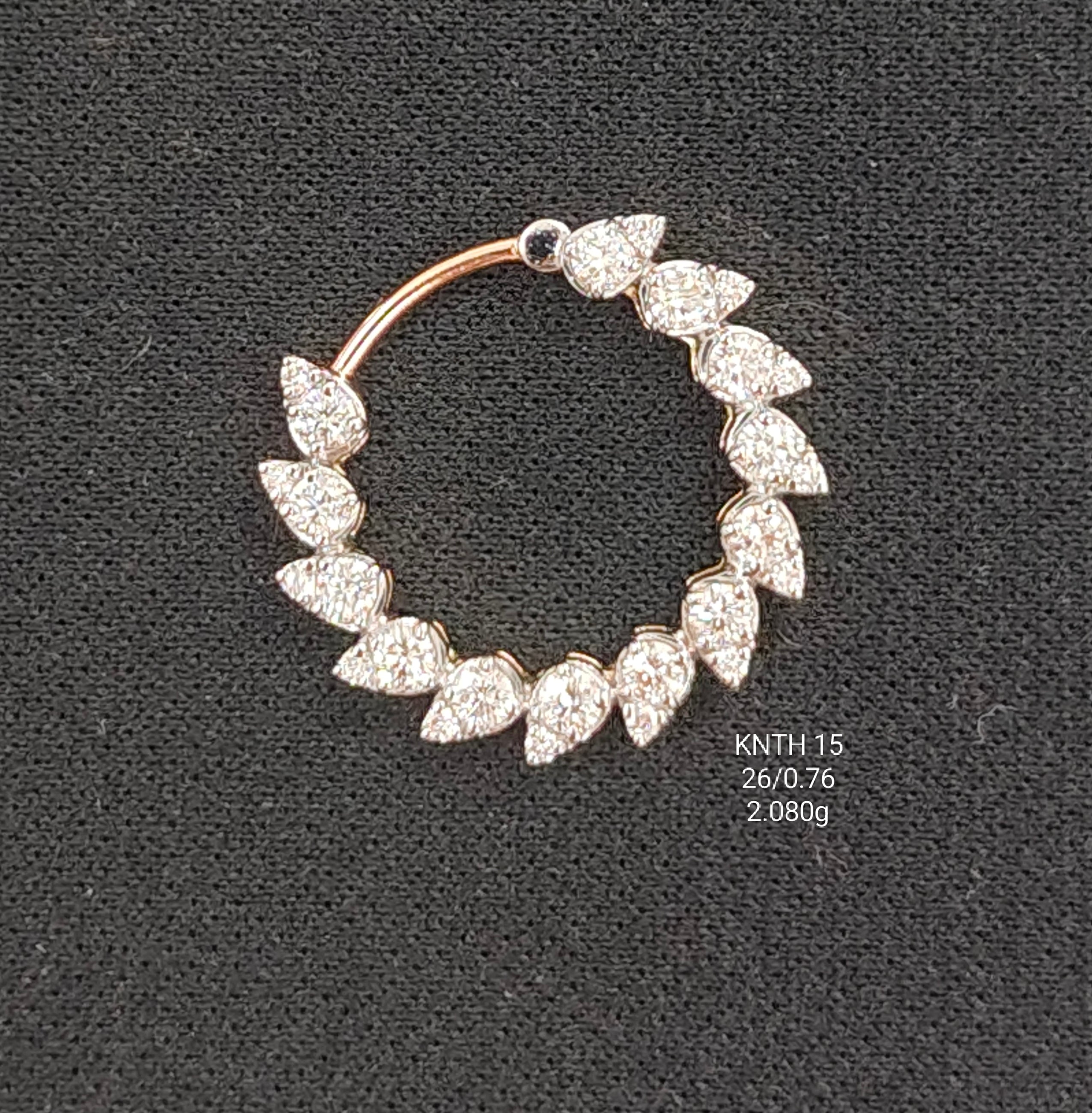 0.76Ct NATH Small round diamonds 18K