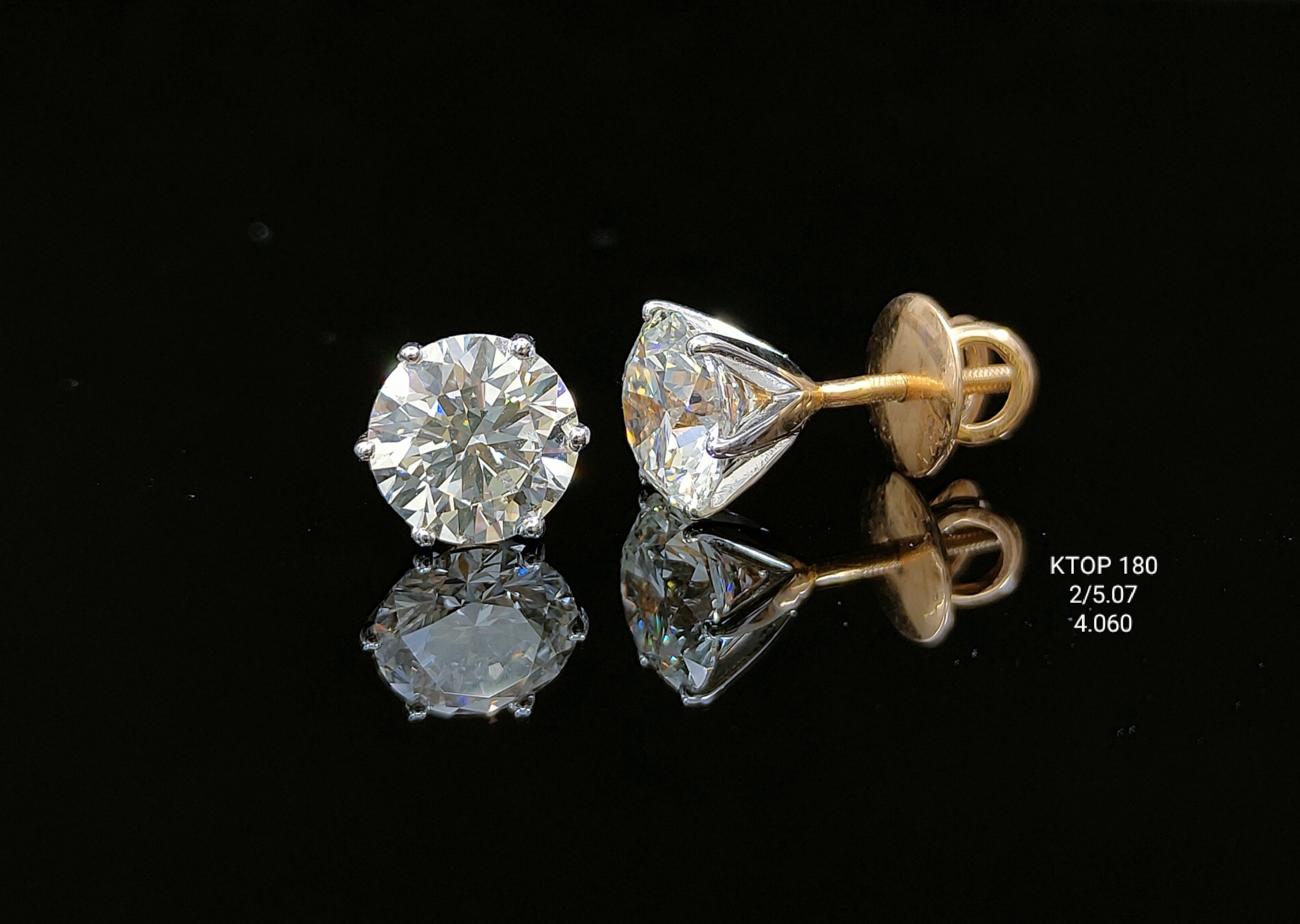 5.07Ct TOPS solitaire diamonds 18K