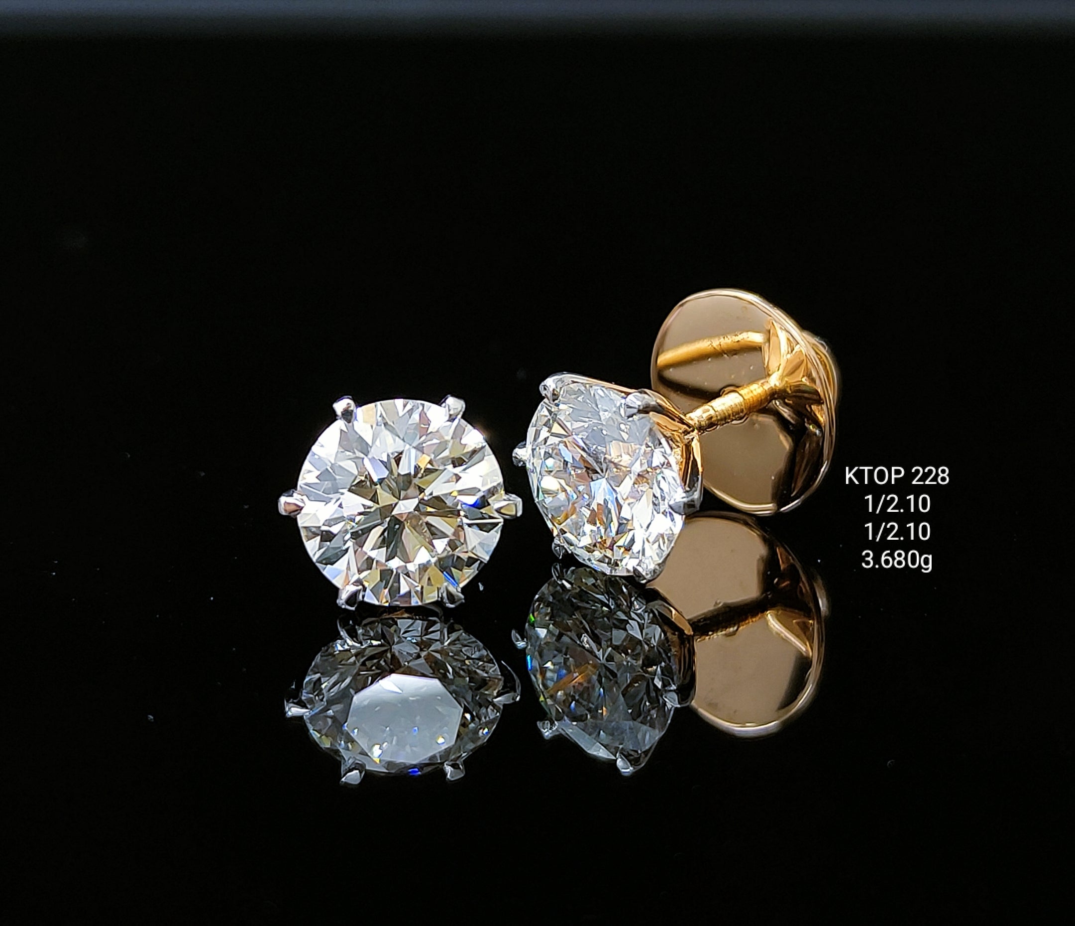 4.20Ct TOPS solitaire diamonds 18K